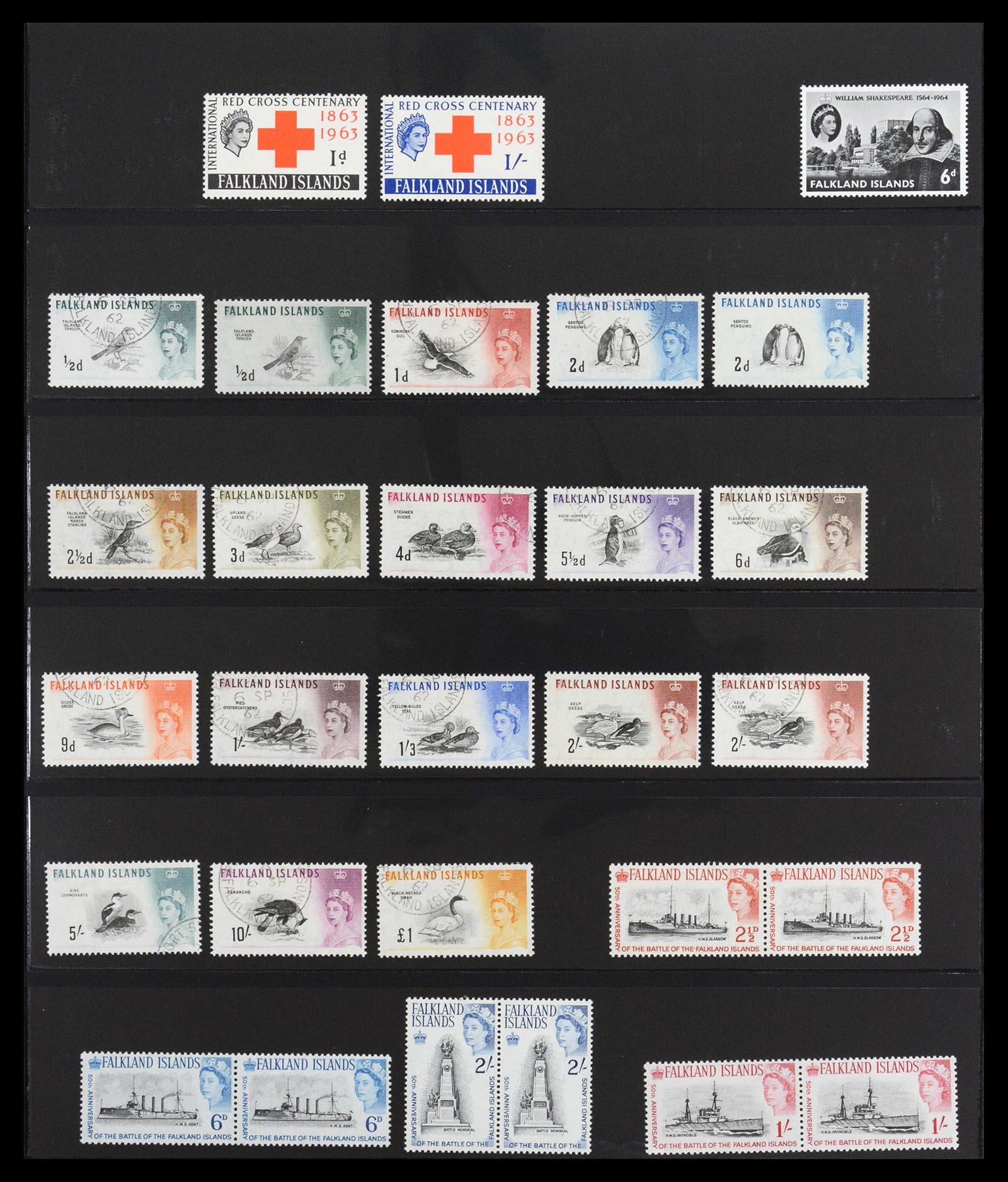 36638 003 - Postzegelverzameling 36638 Falkland Islands 1904-2005.