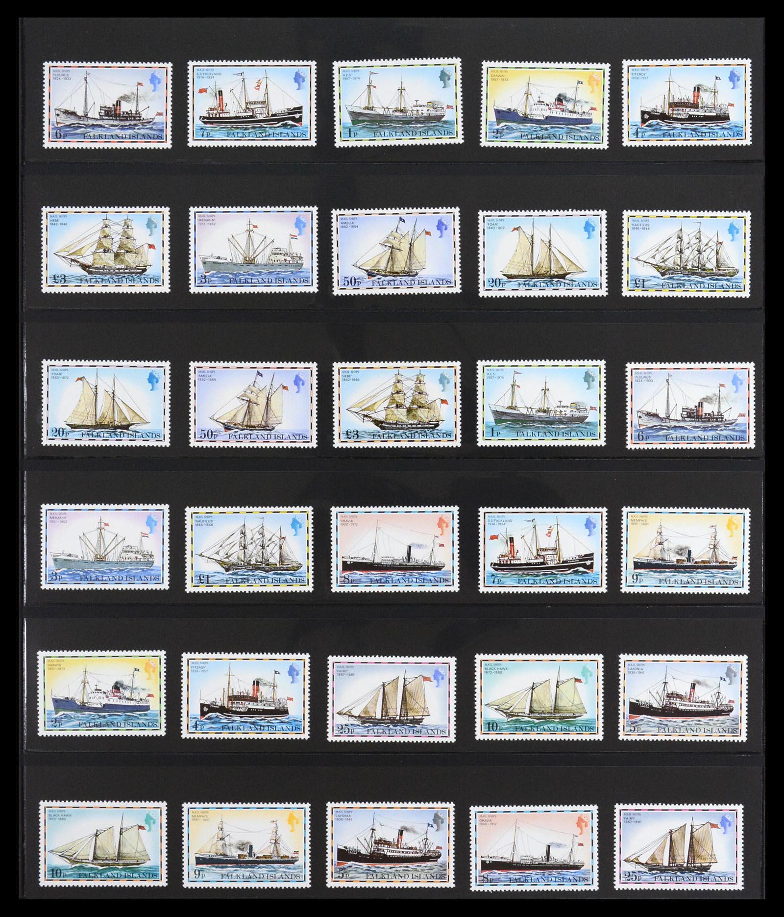 36638 009 - Stamp collection 36638 Falkland Eilanden 1904-2005.
