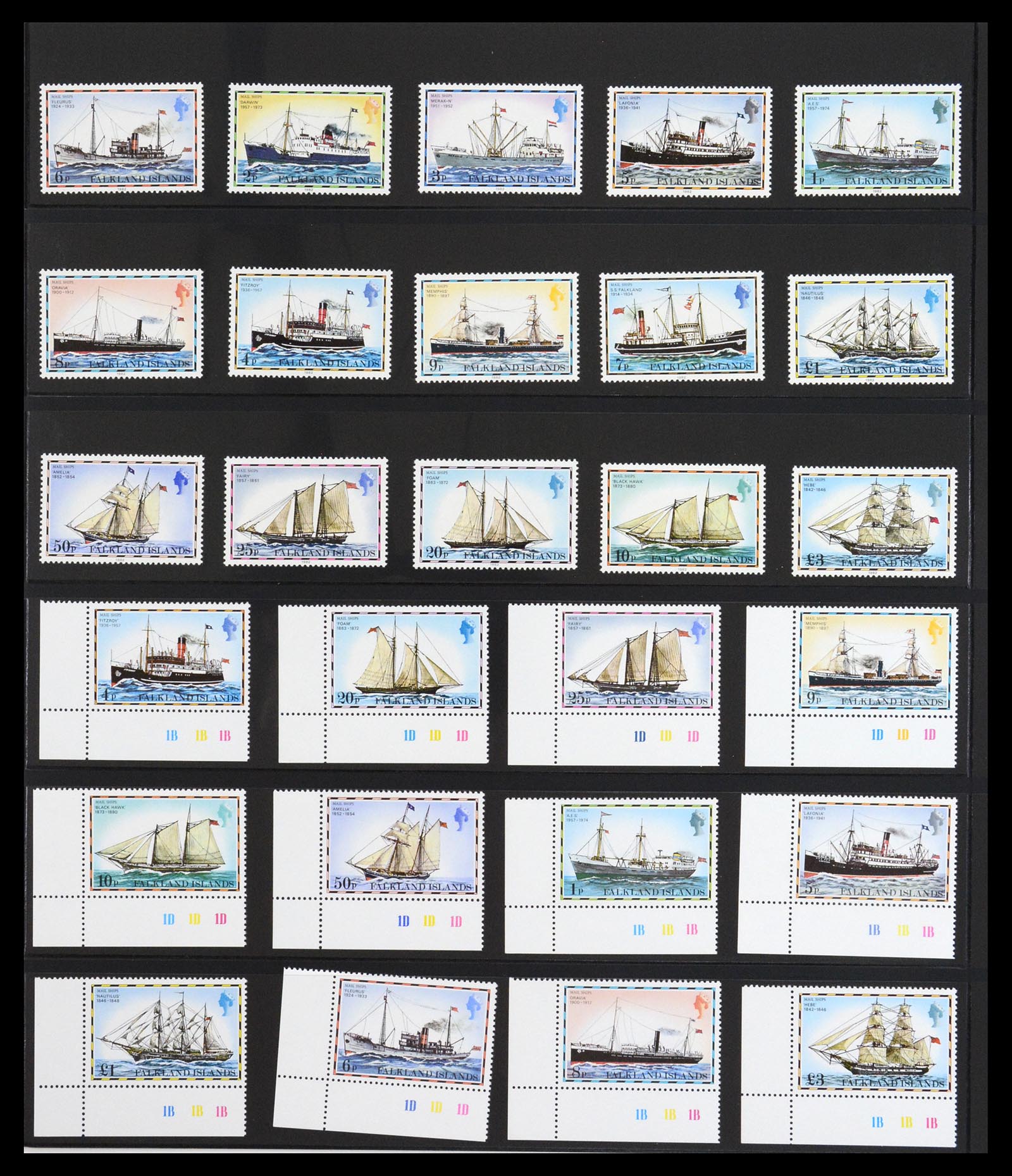 36638 010 - Postzegelverzameling 36638 Falkland Islands 1904-2005.