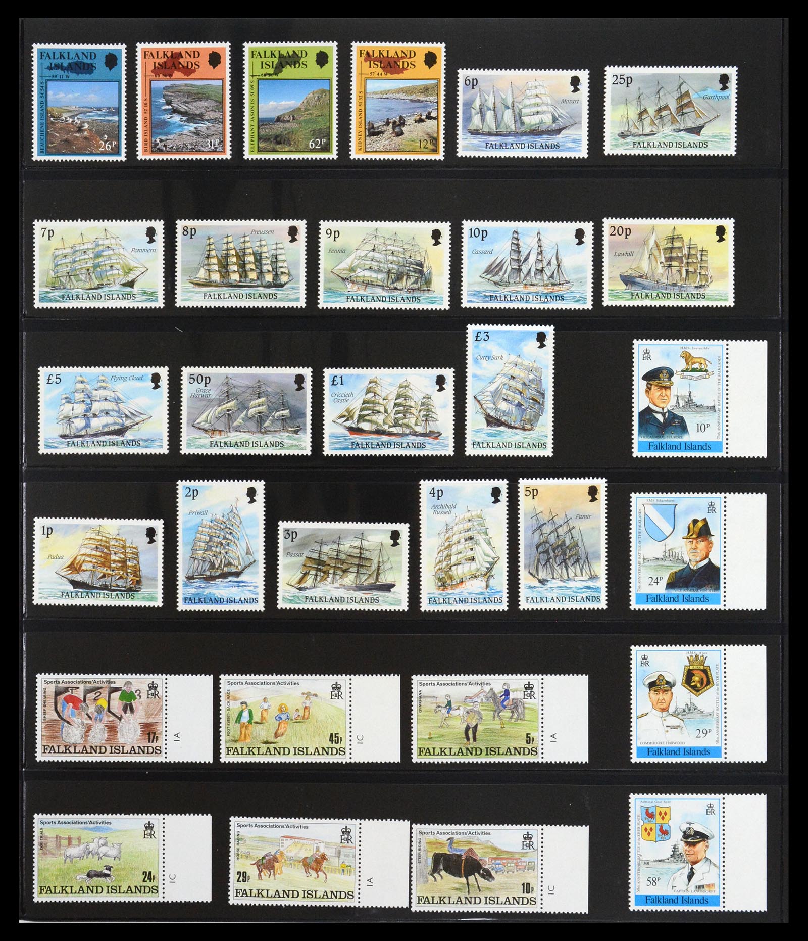 36638 020 - Postzegelverzameling 36638 Falkland Islands 1904-2005.