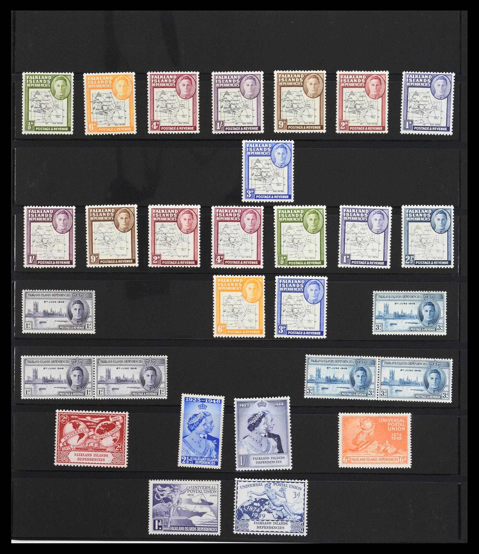 36638 040 - Postzegelverzameling 36638 Falkland Islands 1904-2005.