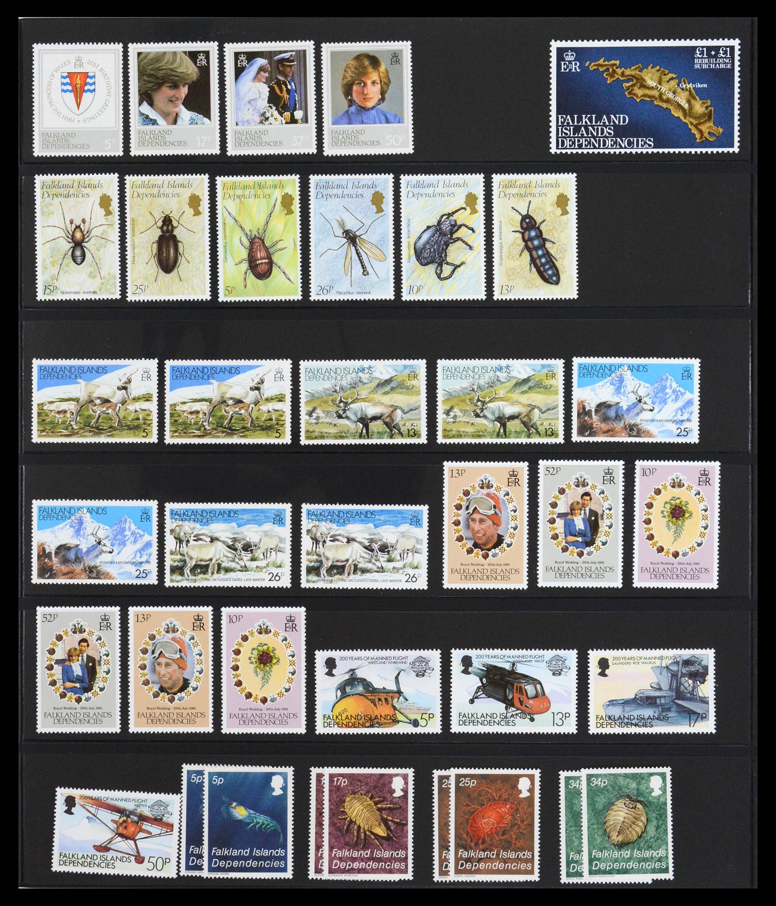 36638 044 - Postzegelverzameling 36638 Falkland Islands 1904-2005.