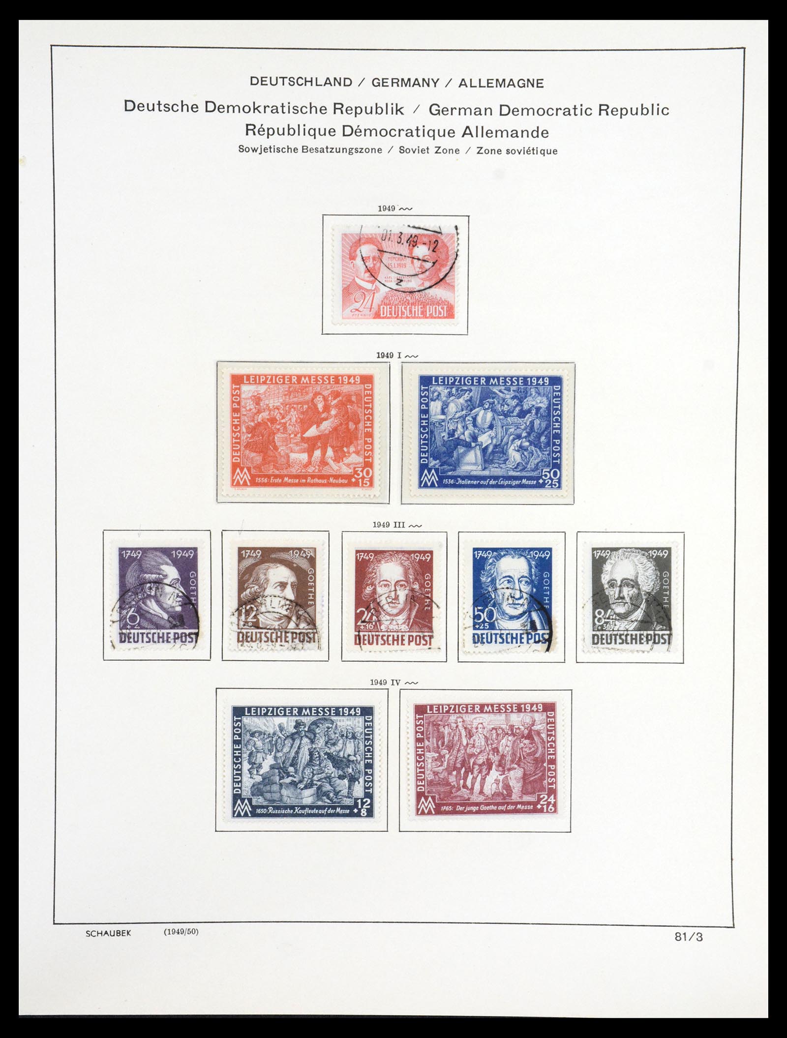 36641 031 - Stamp collection 36641 DDR en Sovjet Zone 1945-1964.