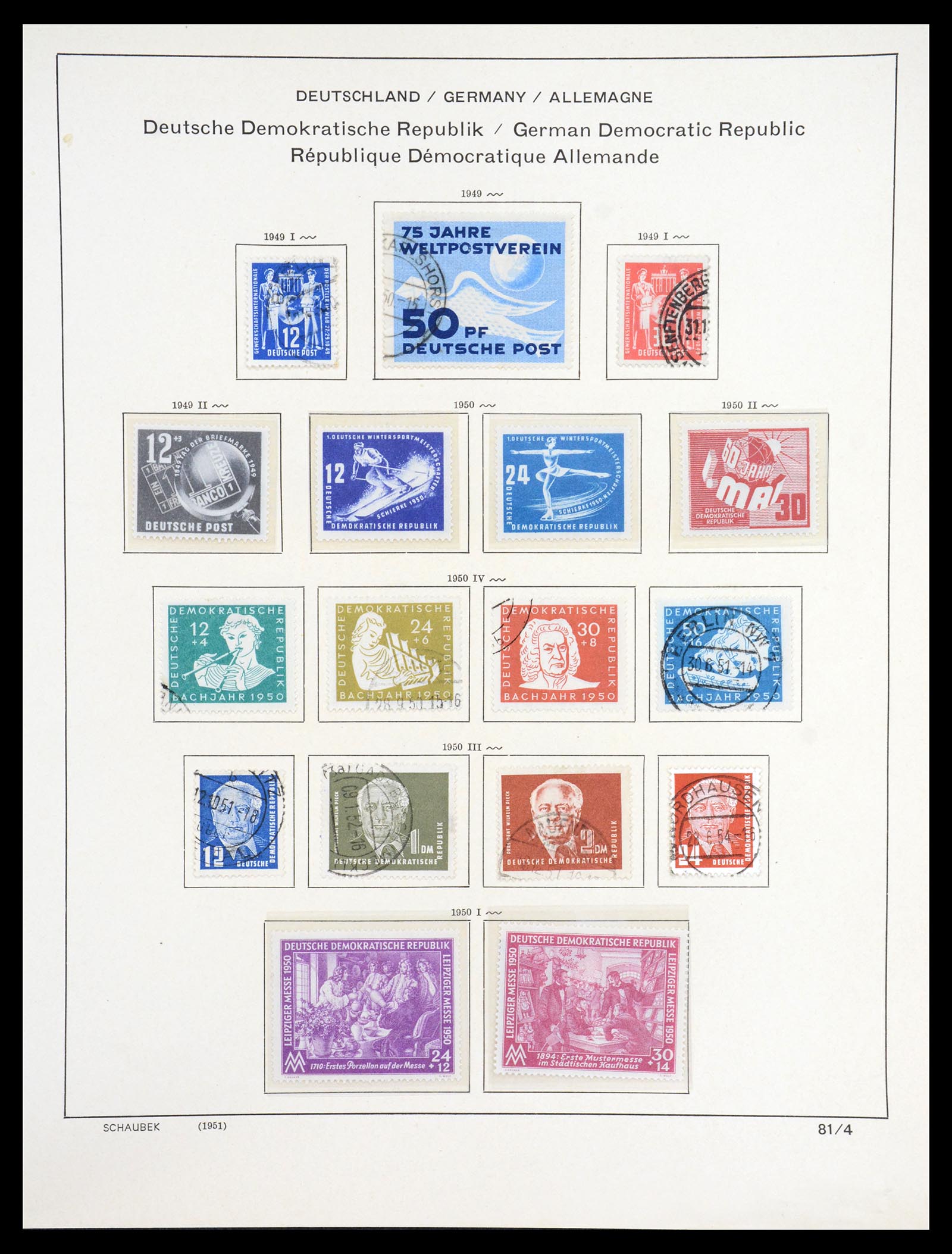 36641 033 - Stamp collection 36641 DDR en Sovjet Zone 1945-1964.