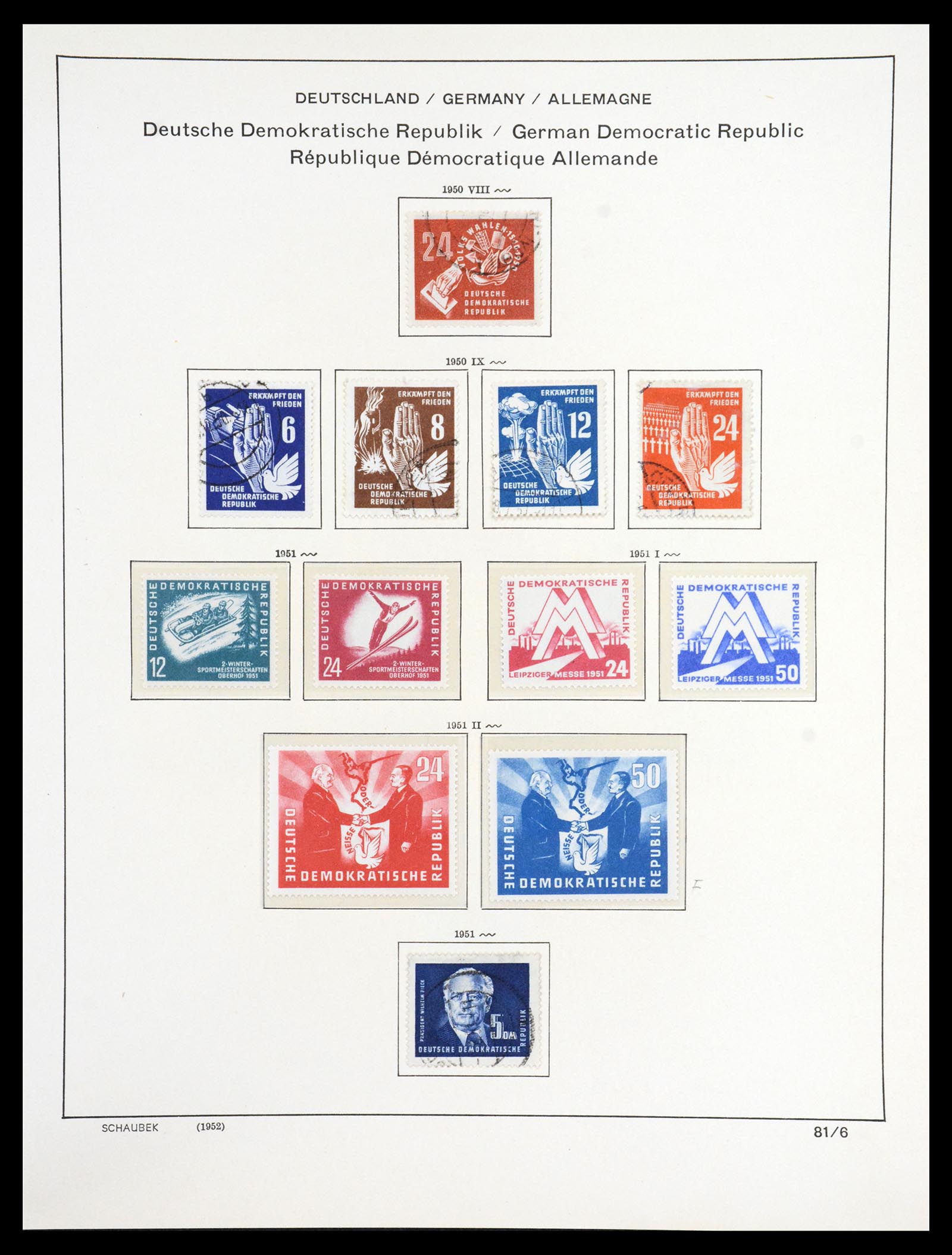 36641 036 - Stamp collection 36641 DDR en Sovjet Zone 1945-1964.
