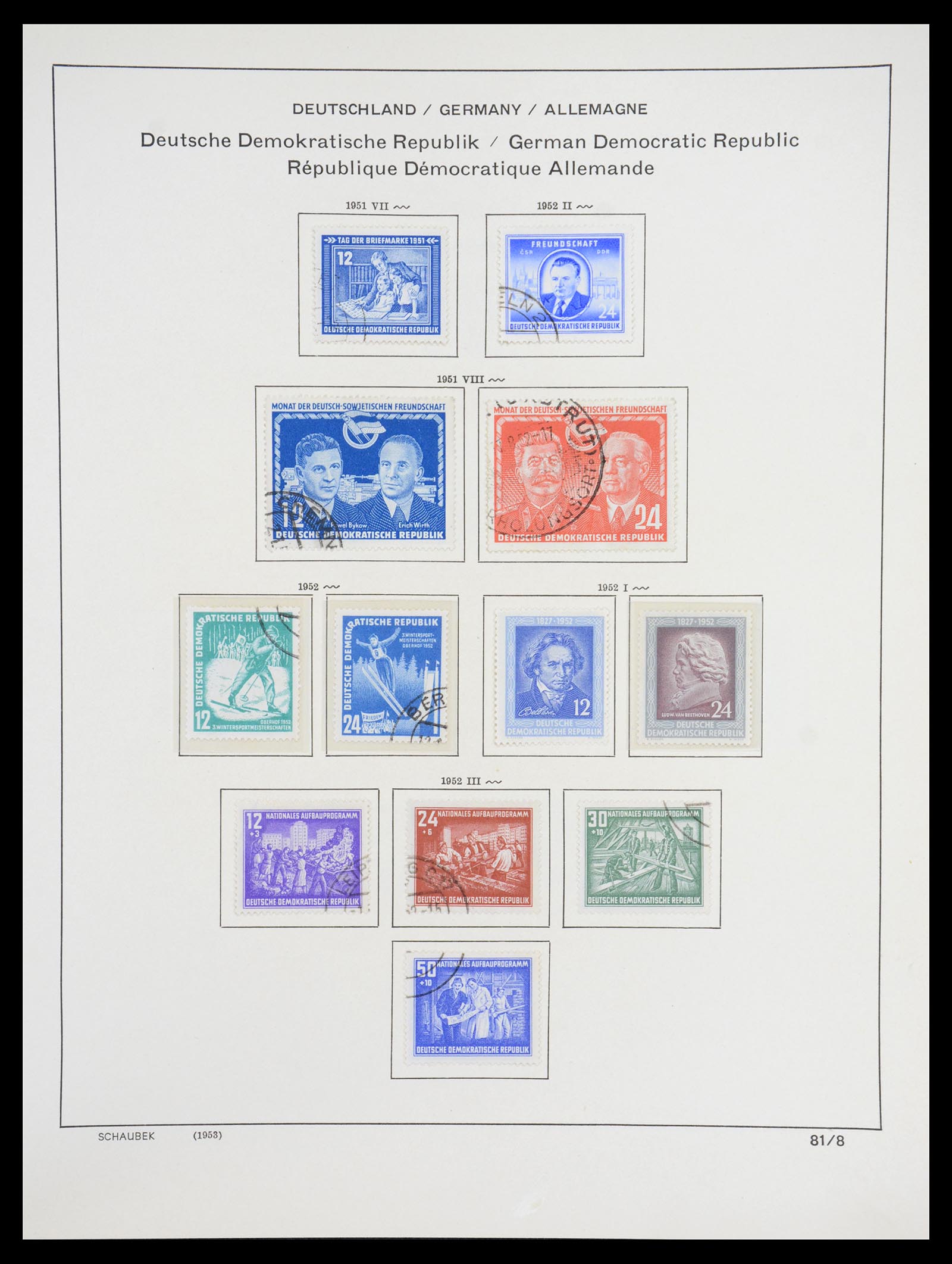 36641 038 - Stamp collection 36641 DDR en Sovjet Zone 1945-1964.