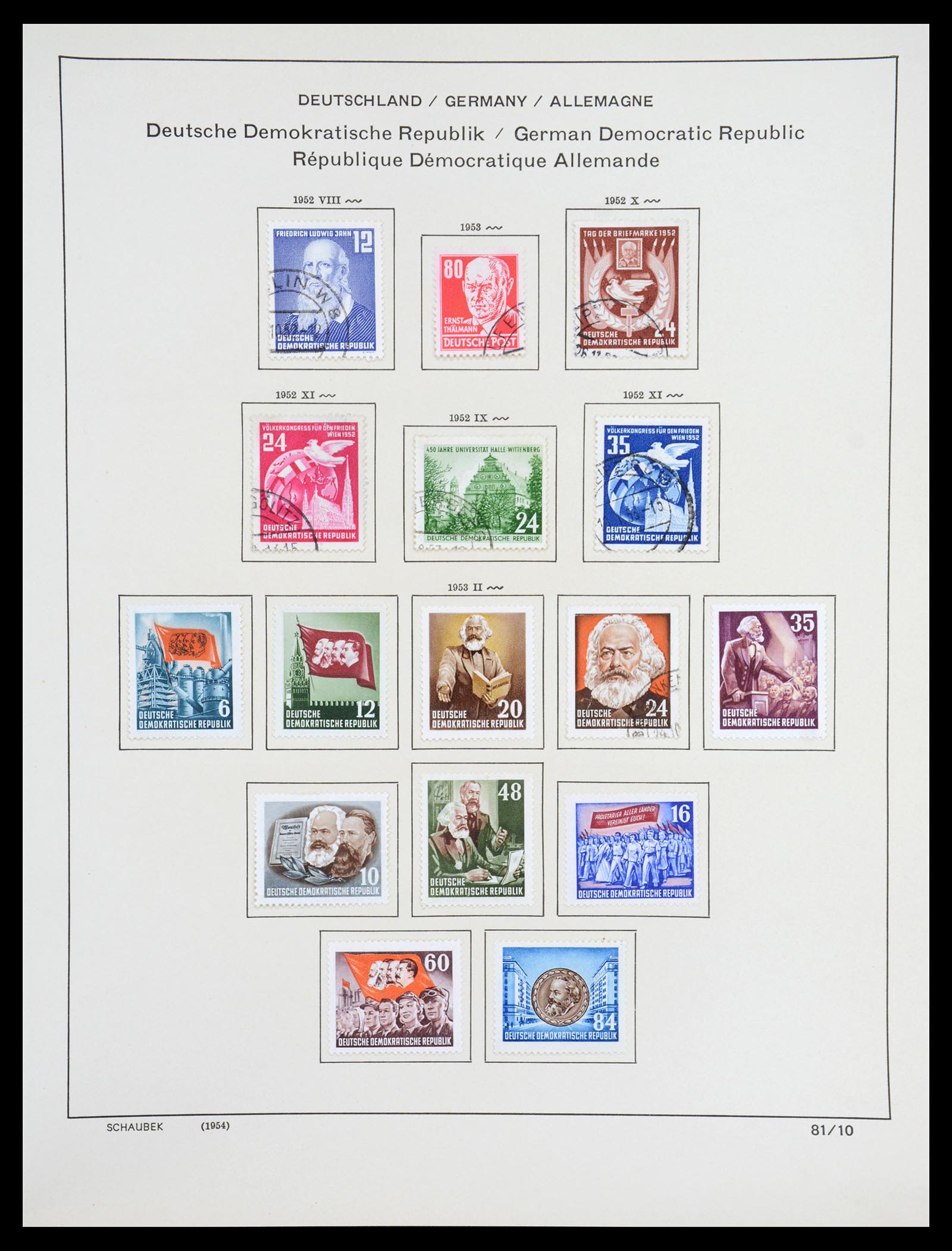 36641 040 - Stamp collection 36641 DDR en Sovjet Zone 1945-1964.