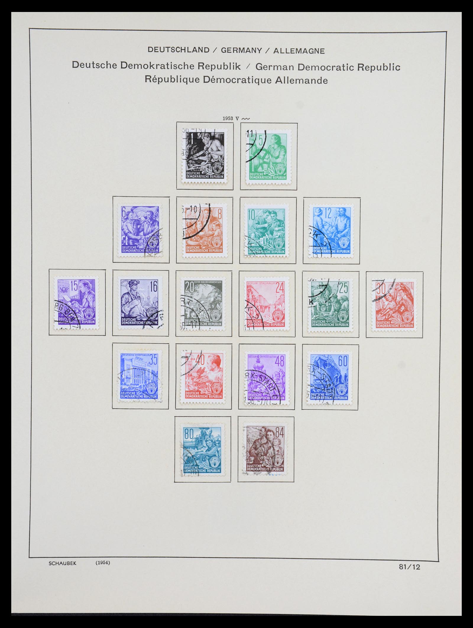 36641 047 - Stamp collection 36641 DDR en Sovjet Zone 1945-1964.