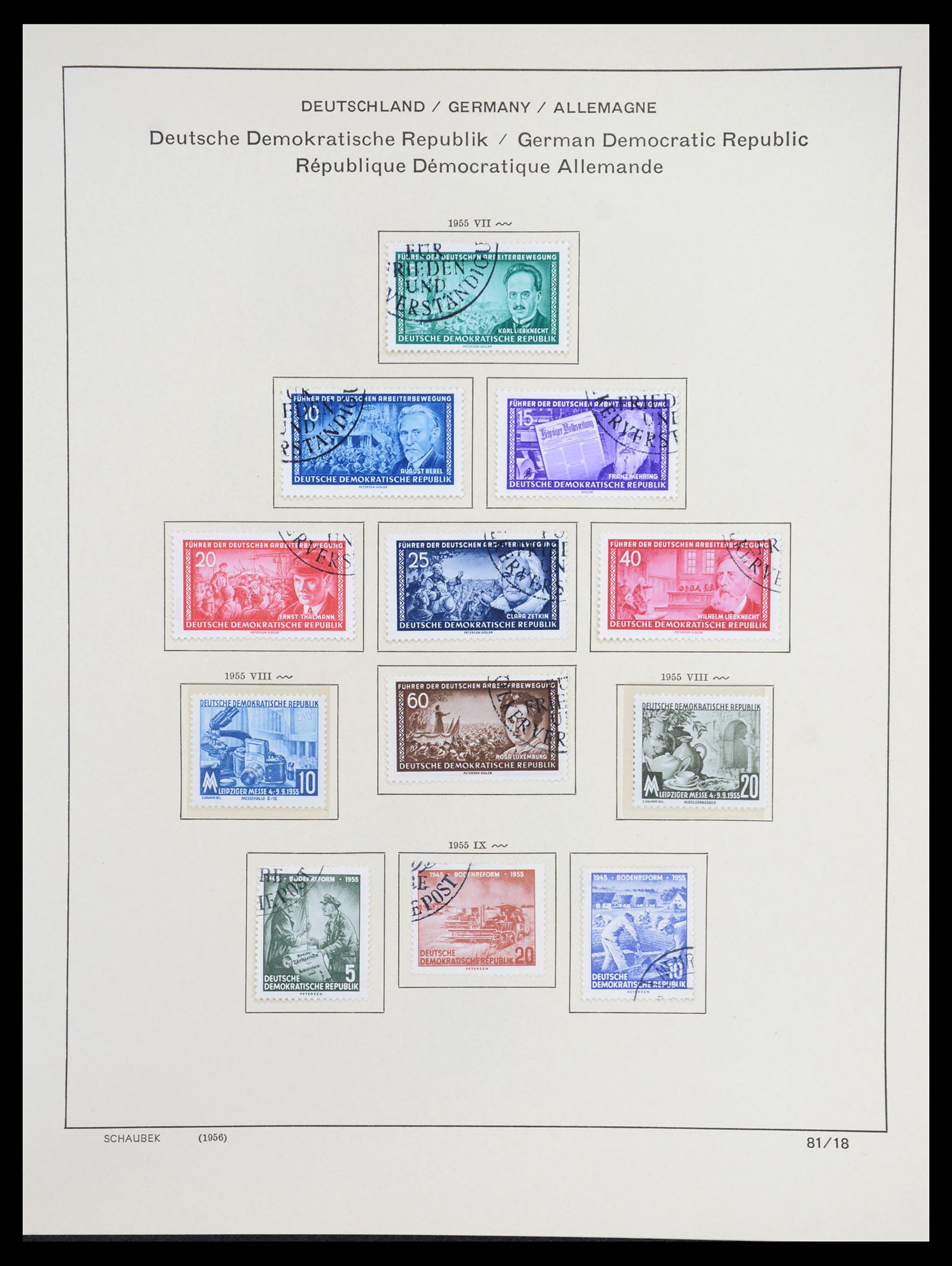36641 055 - Stamp collection 36641 DDR en Sovjet Zone 1945-1964.