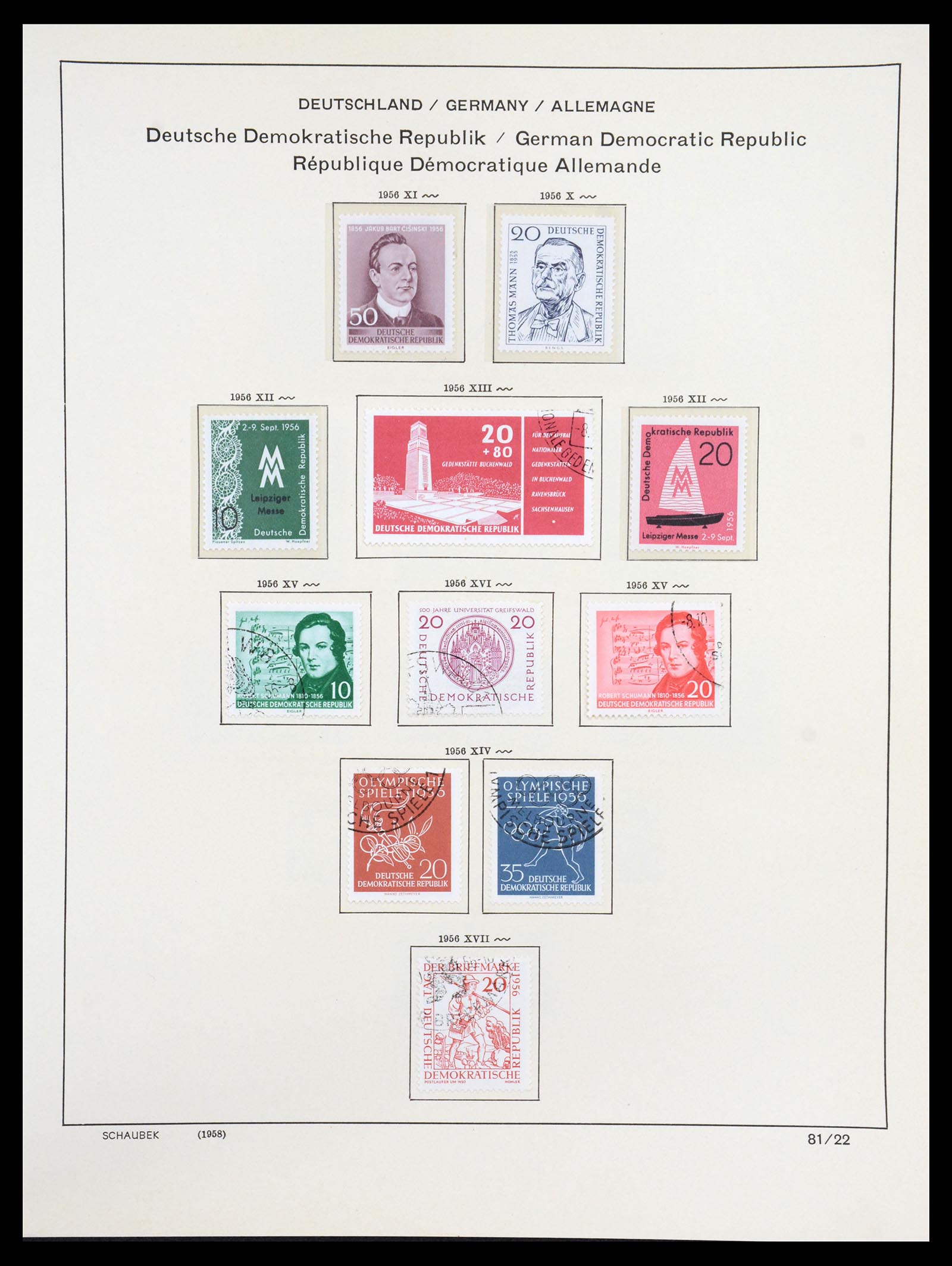 36641 061 - Stamp collection 36641 DDR en Sovjet Zone 1945-1964.