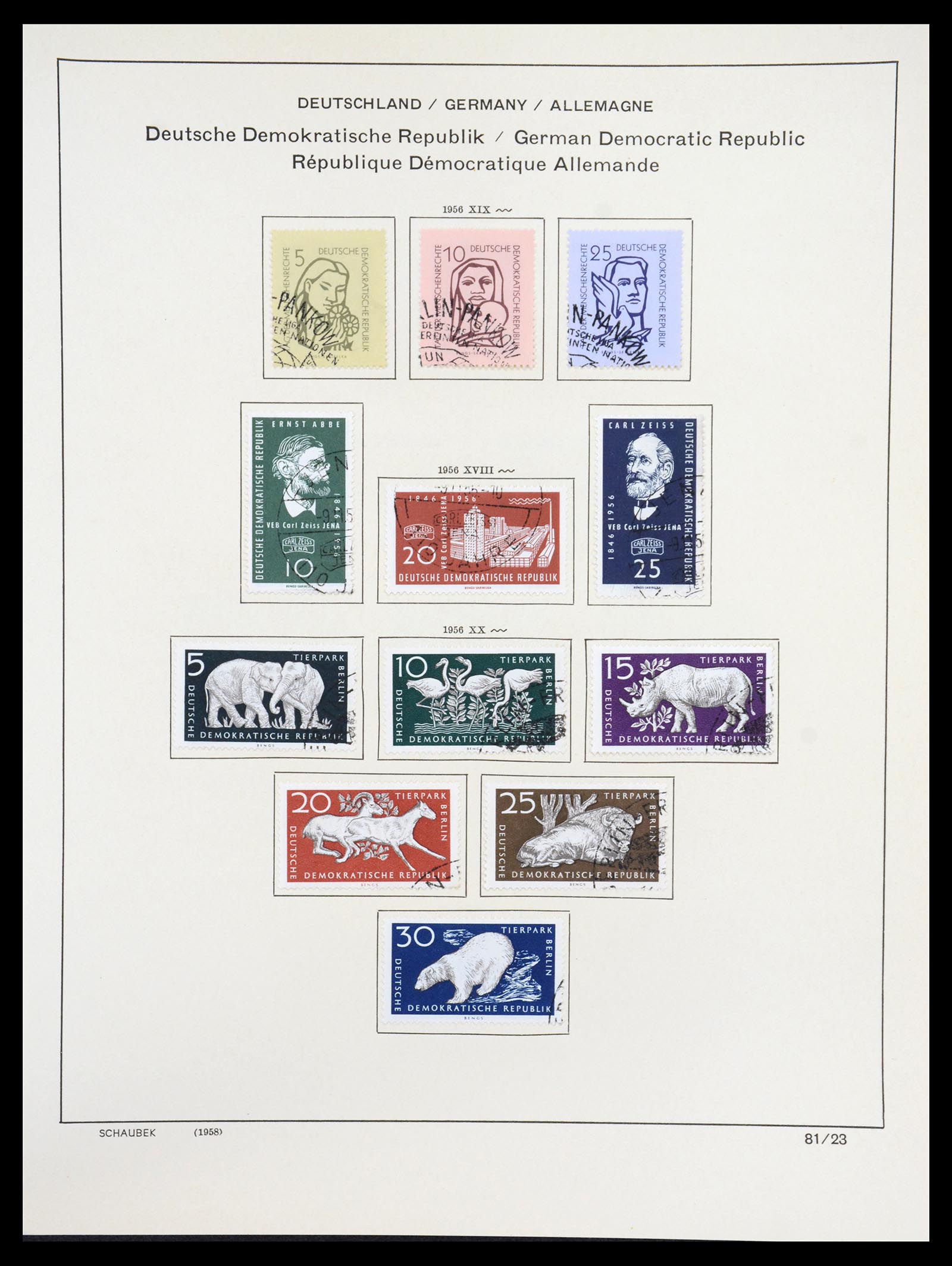 36641 062 - Stamp collection 36641 DDR en Sovjet Zone 1945-1964.