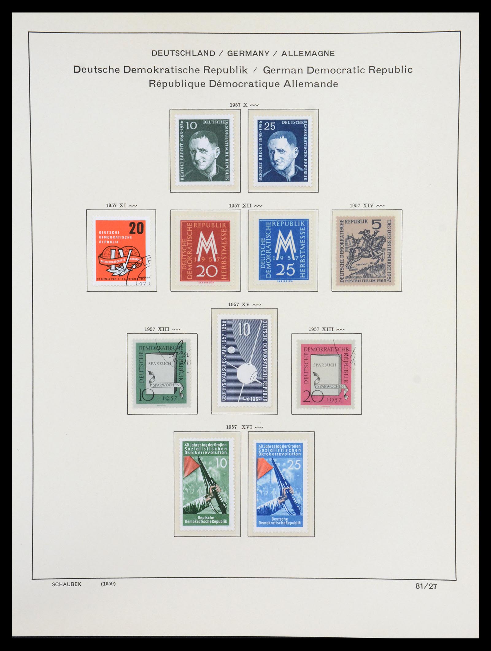 36641 067 - Stamp collection 36641 DDR en Sovjet Zone 1945-1964.