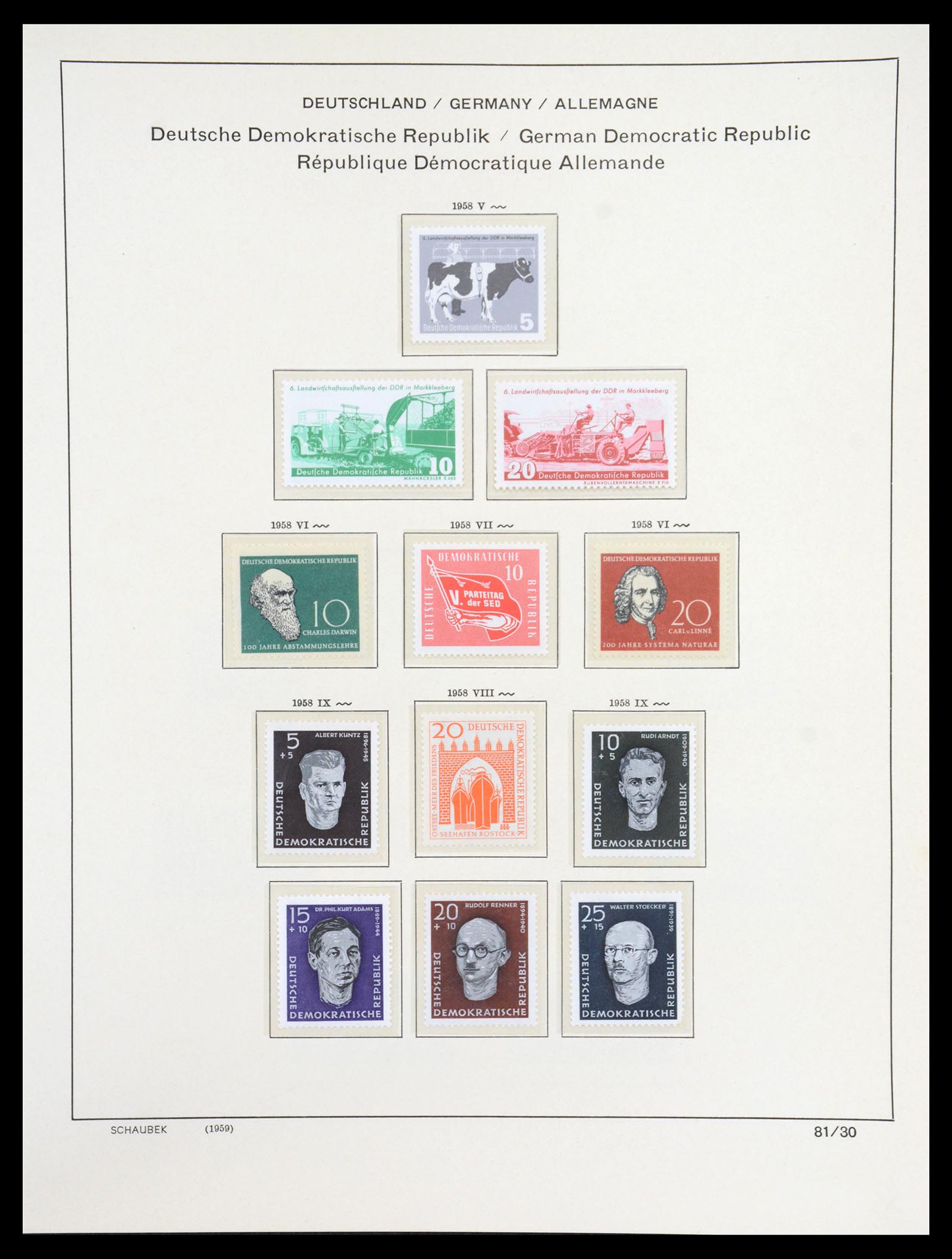 36641 070 - Stamp collection 36641 DDR en Sovjet Zone 1945-1964.