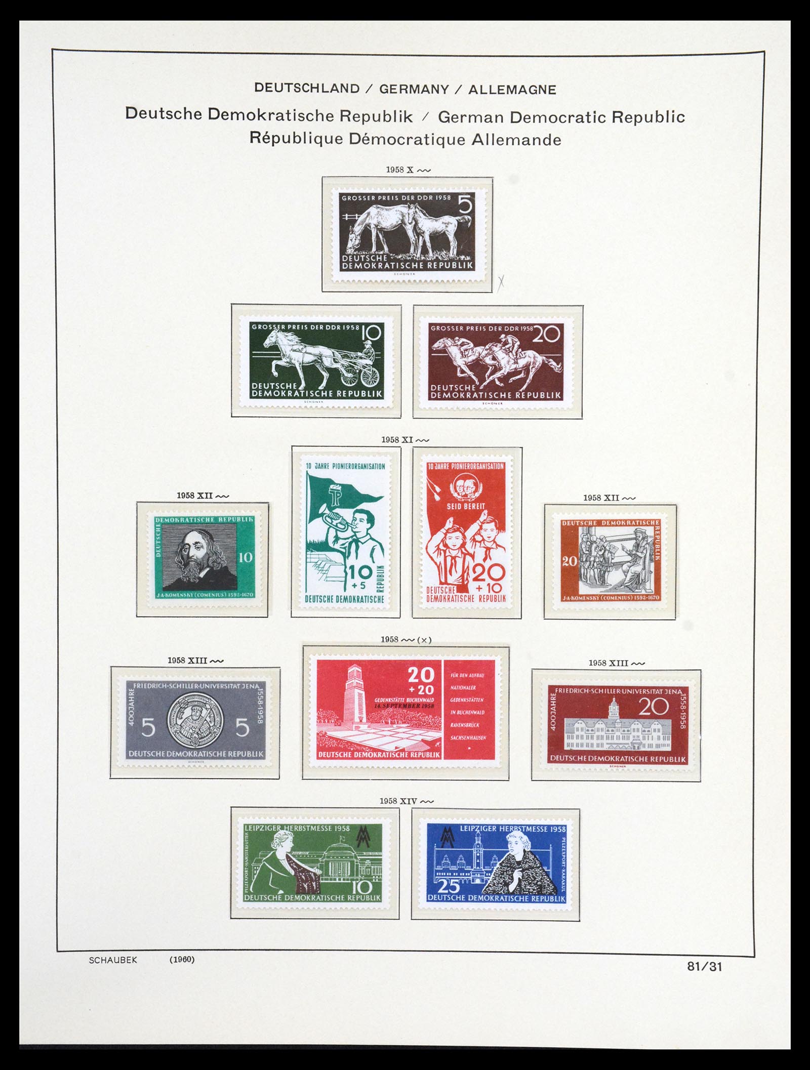 36641 071 - Stamp collection 36641 DDR en Sovjet Zone 1945-1964.