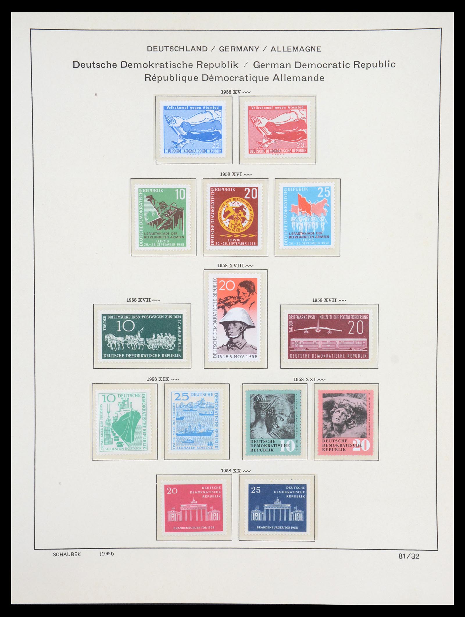 36641 073 - Stamp collection 36641 DDR en Sovjet Zone 1945-1964.