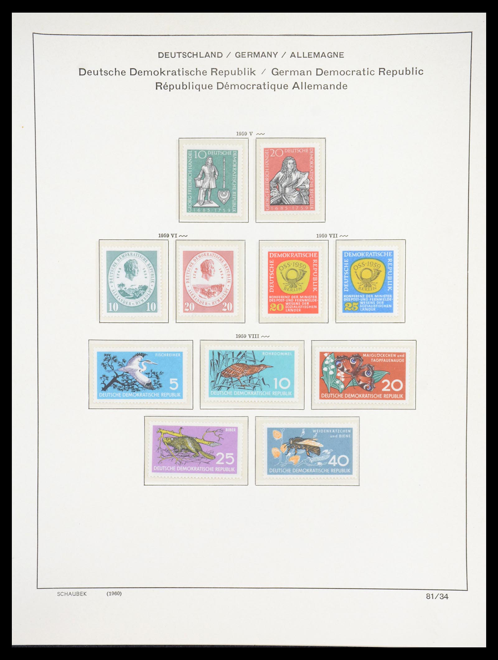 36641 075 - Stamp collection 36641 DDR en Sovjet Zone 1945-1964.