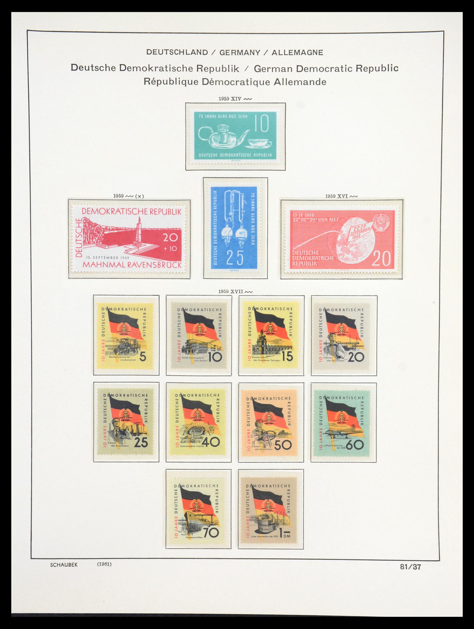 36641 078 - Stamp collection 36641 DDR en Sovjet Zone 1945-1964.