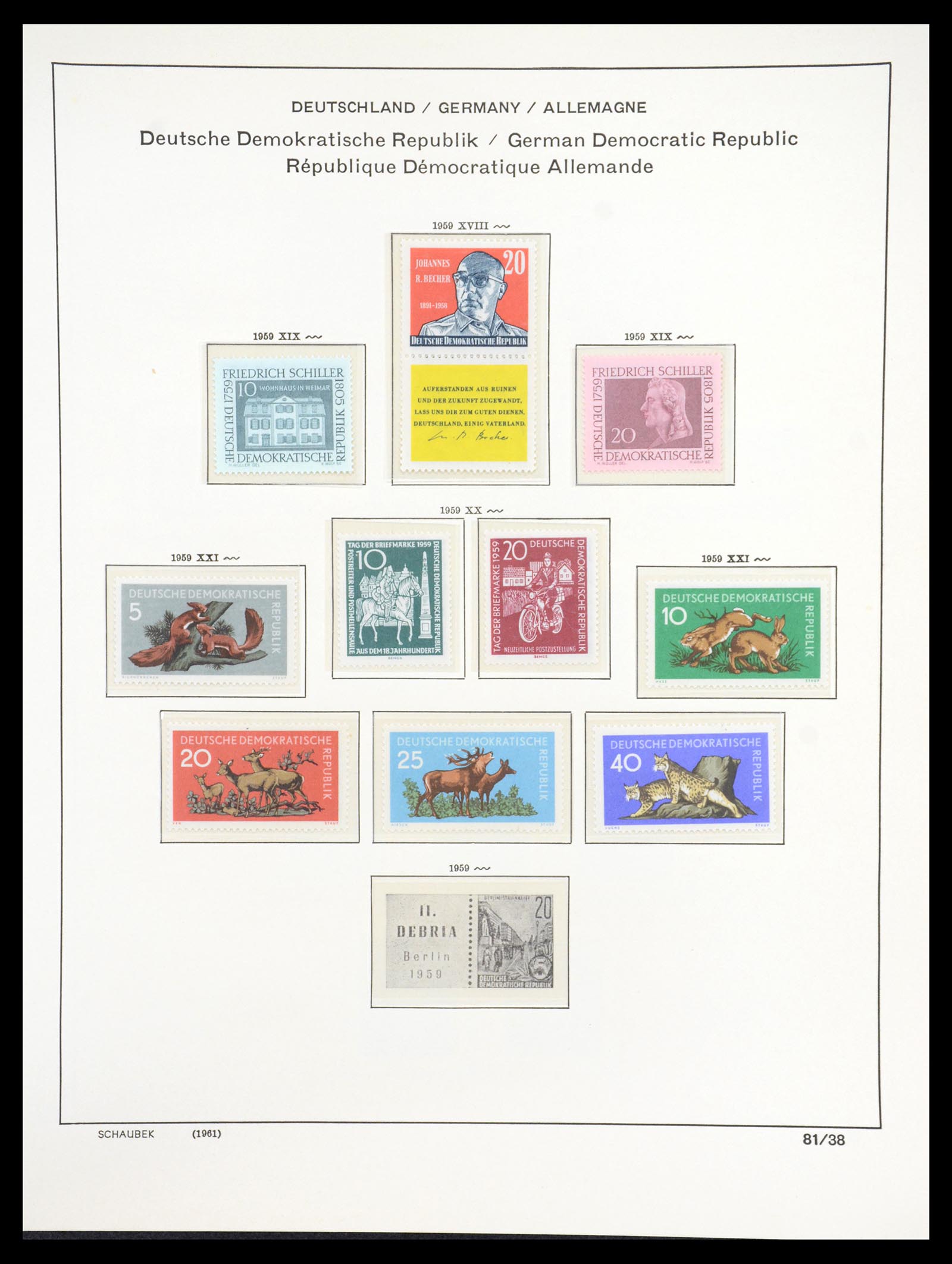 36641 079 - Stamp collection 36641 DDR en Sovjet Zone 1945-1964.