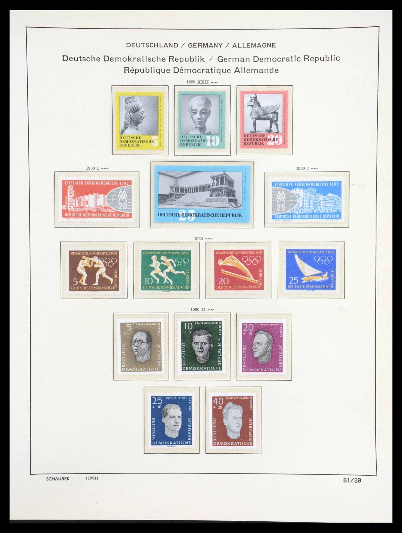 36641 080 - Stamp collection 36641 DDR en Sovjet Zone 1945-1964.