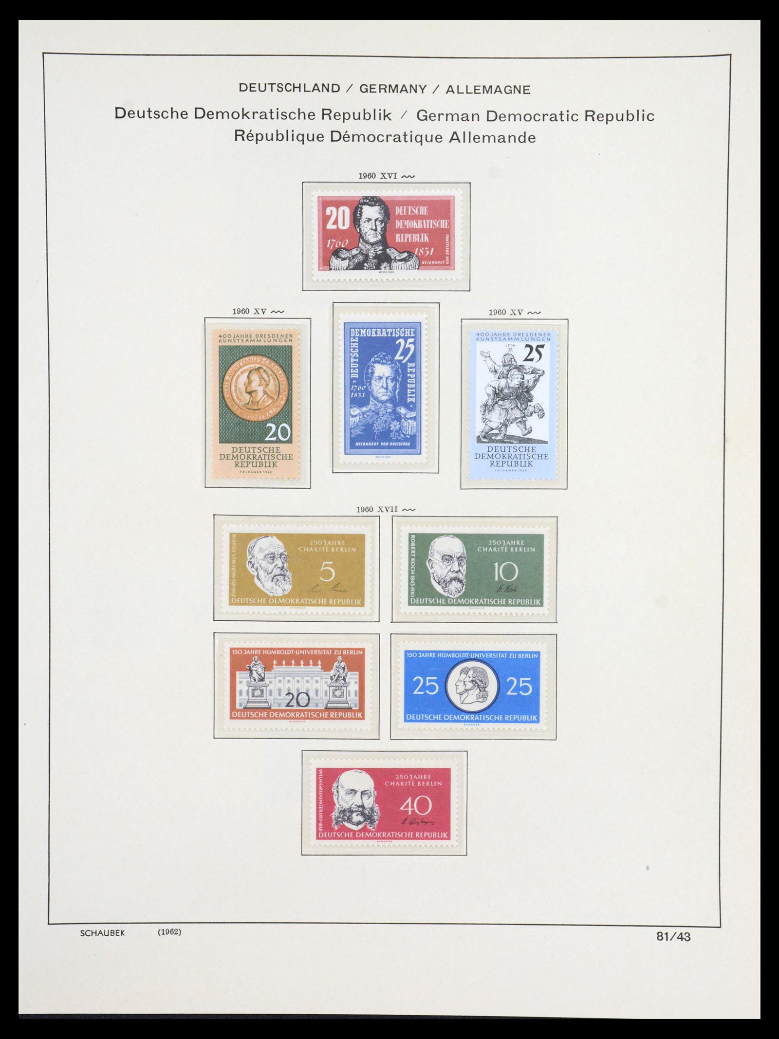 36641 085 - Stamp collection 36641 DDR en Sovjet Zone 1945-1964.