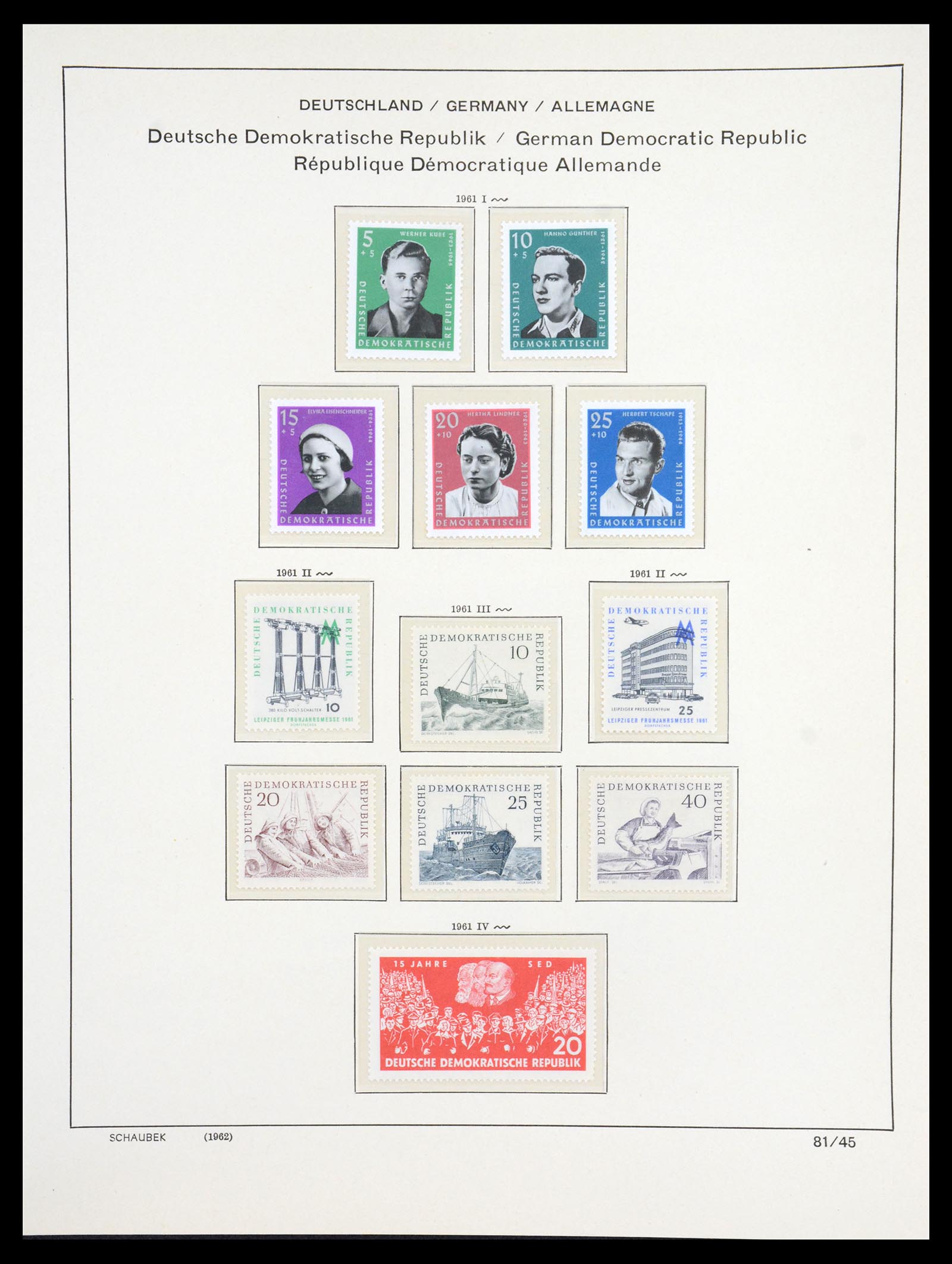 36641 088 - Stamp collection 36641 DDR en Sovjet Zone 1945-1964.