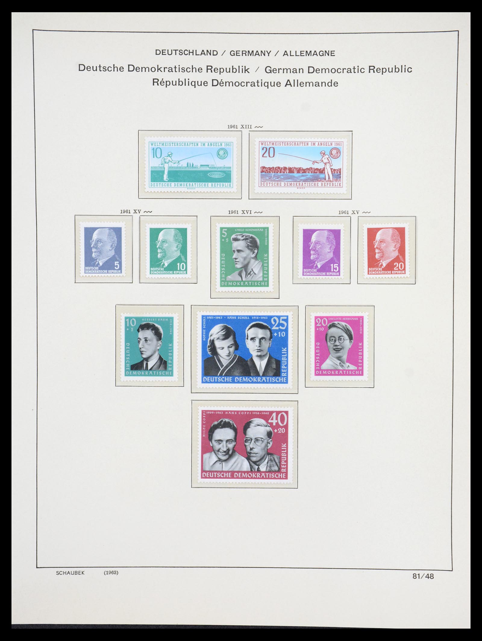 36641 091 - Stamp collection 36641 DDR en Sovjet Zone 1945-1964.