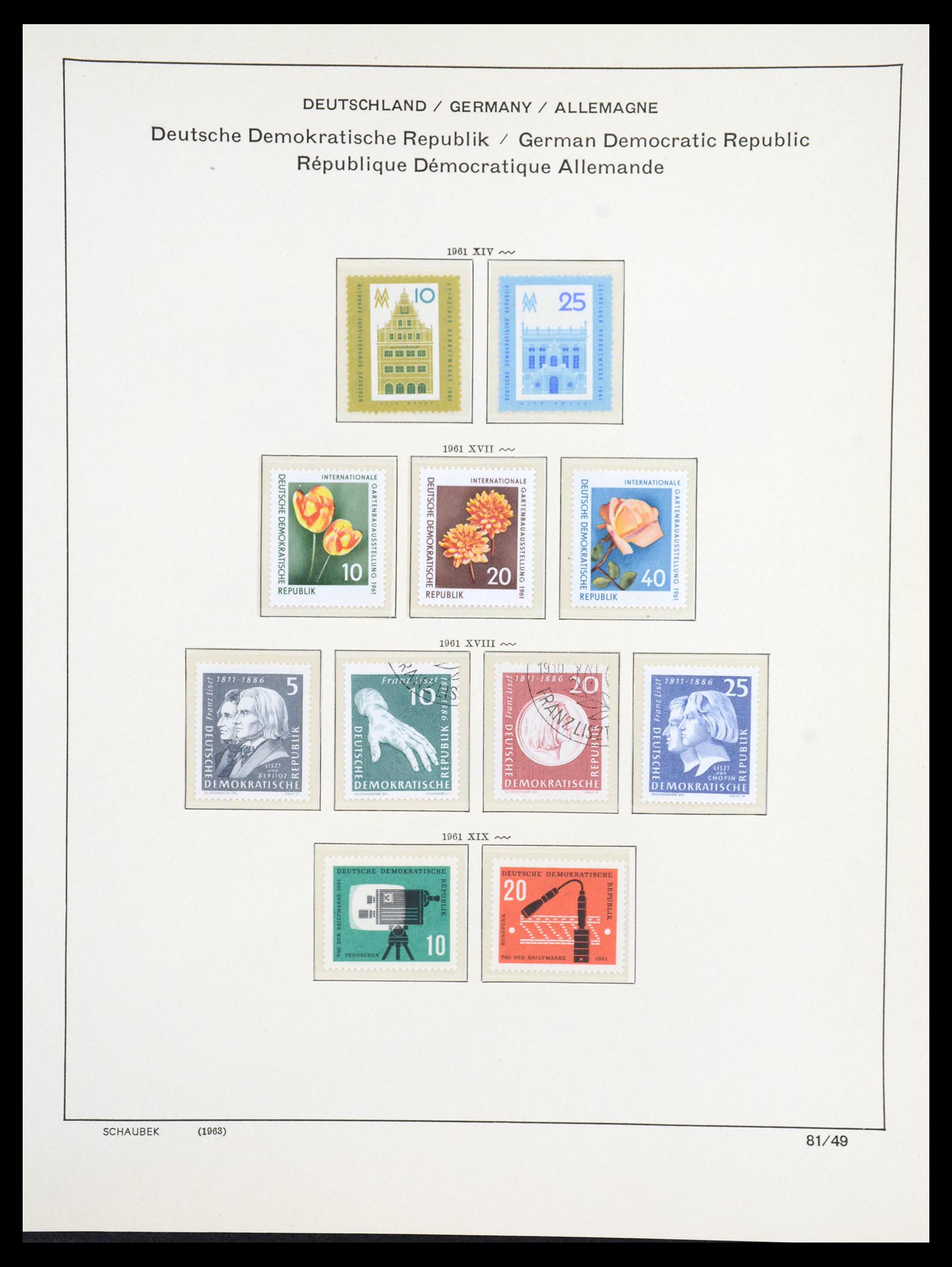 36641 092 - Stamp collection 36641 DDR en Sovjet Zone 1945-1964.
