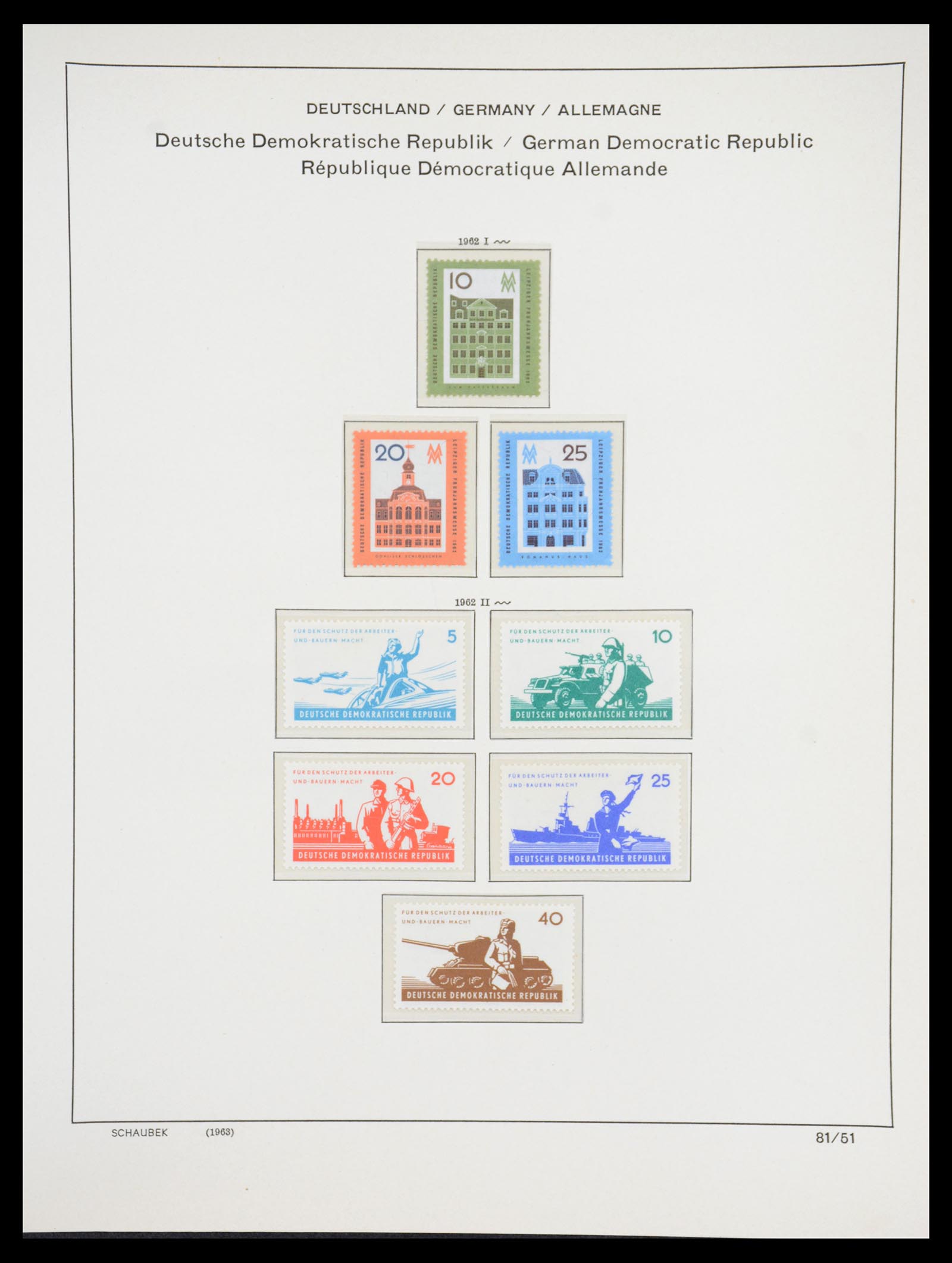 36641 094 - Stamp collection 36641 DDR en Sovjet Zone 1945-1964.