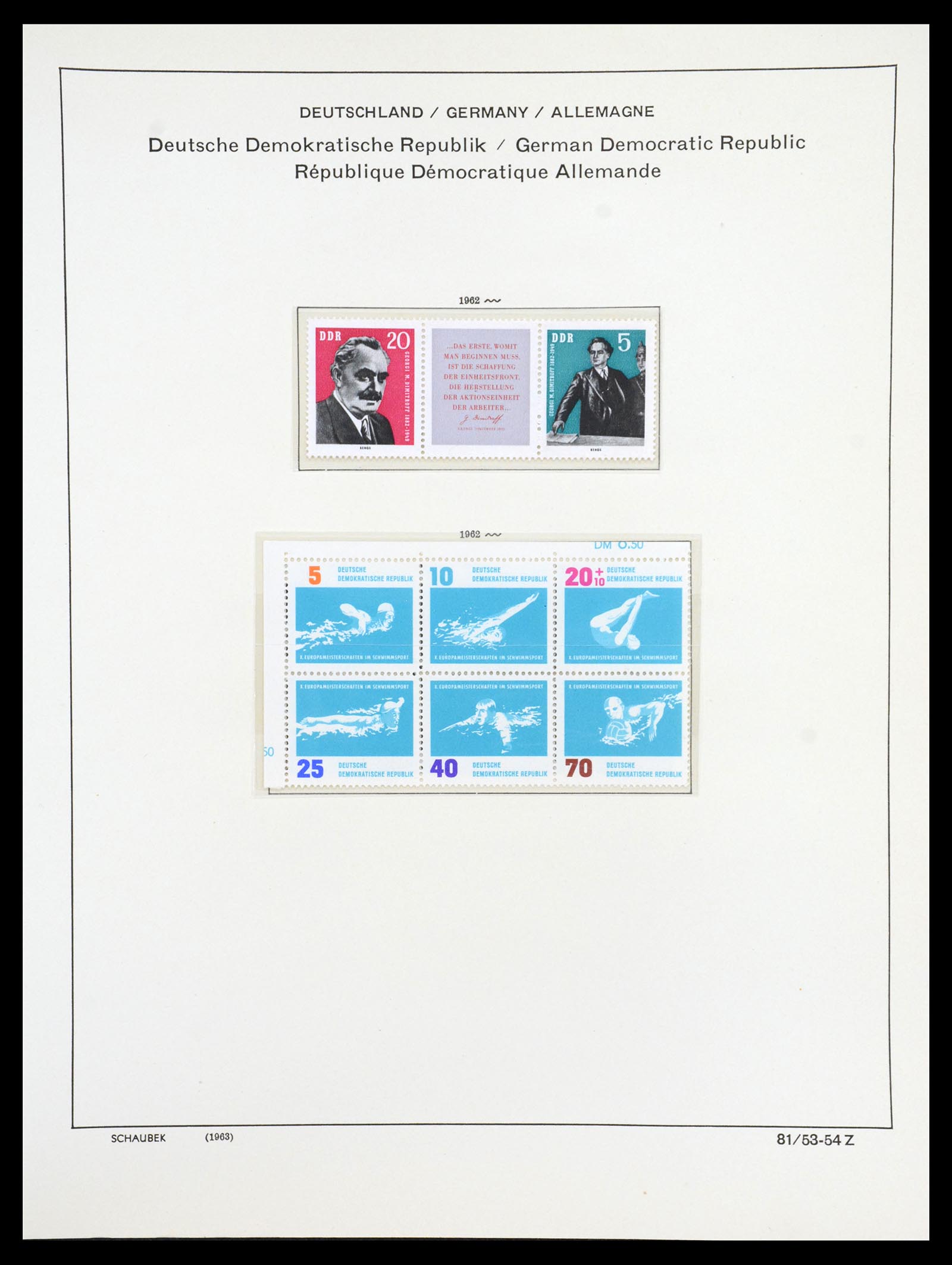 36641 098 - Stamp collection 36641 DDR en Sovjet Zone 1945-1964.