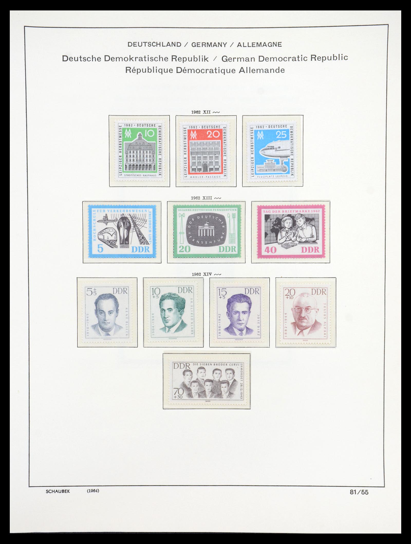 36641 099 - Stamp collection 36641 DDR en Sovjet Zone 1945-1964.