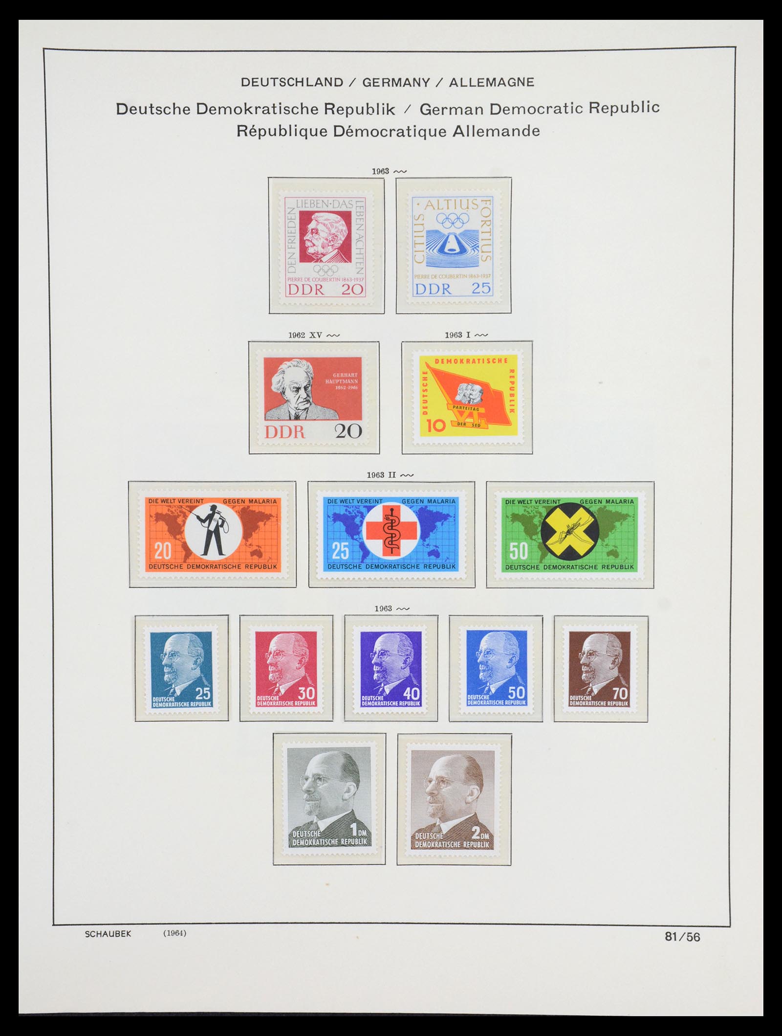 36641 101 - Stamp collection 36641 DDR en Sovjet Zone 1945-1964.