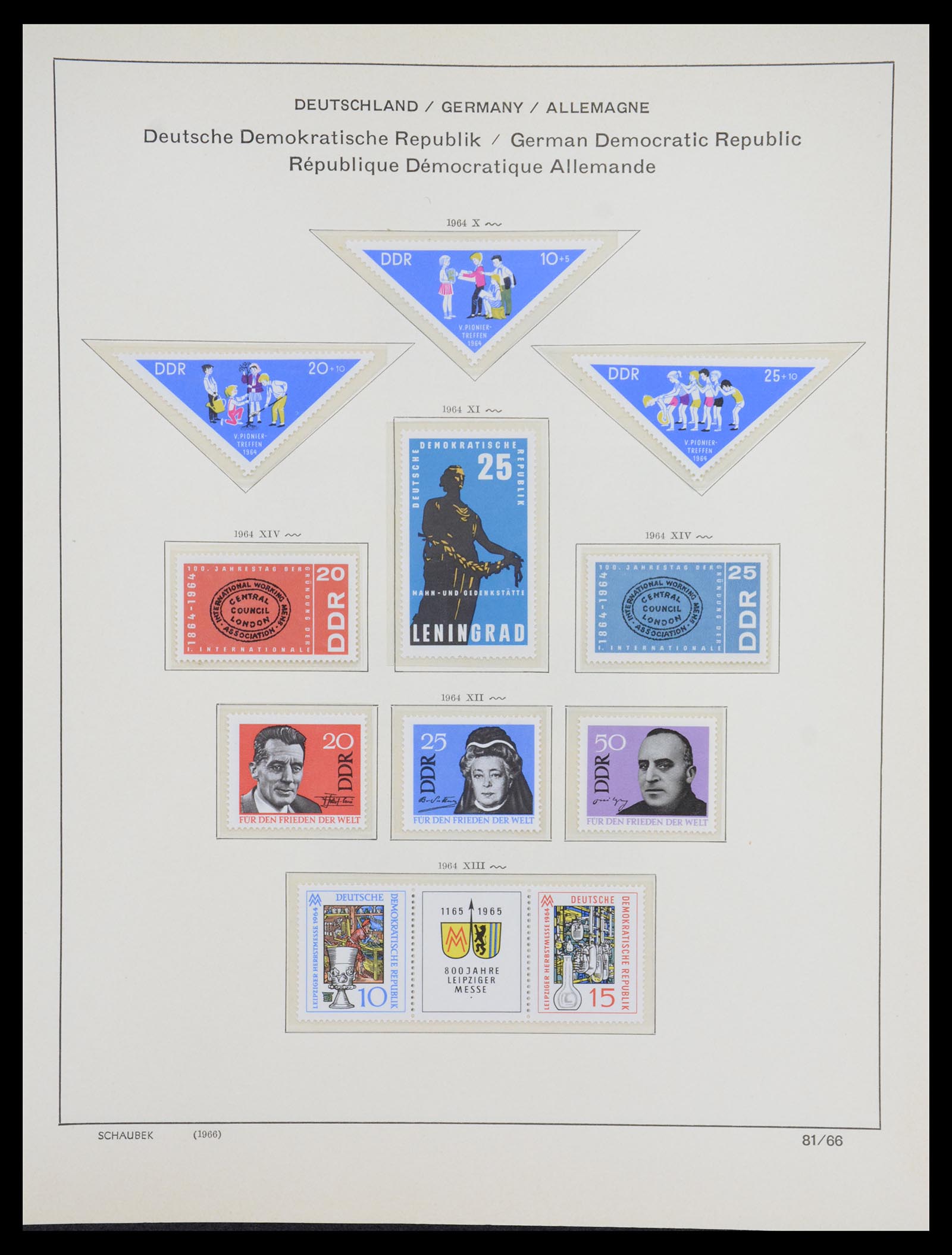 36641 117 - Stamp collection 36641 DDR en Sovjet Zone 1945-1964.