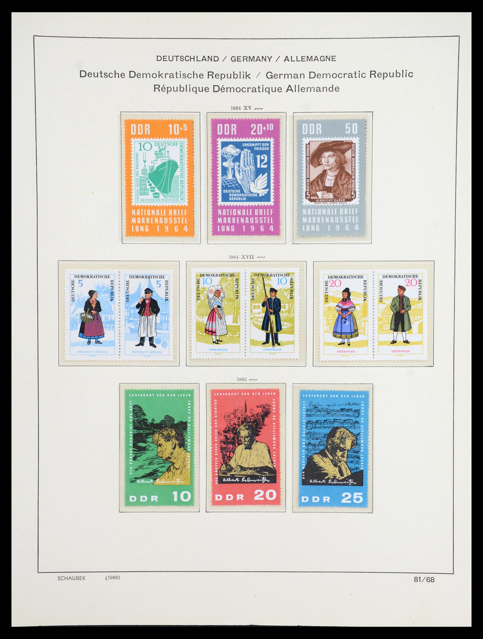 36641 122 - Stamp collection 36641 DDR en Sovjet Zone 1945-1964.