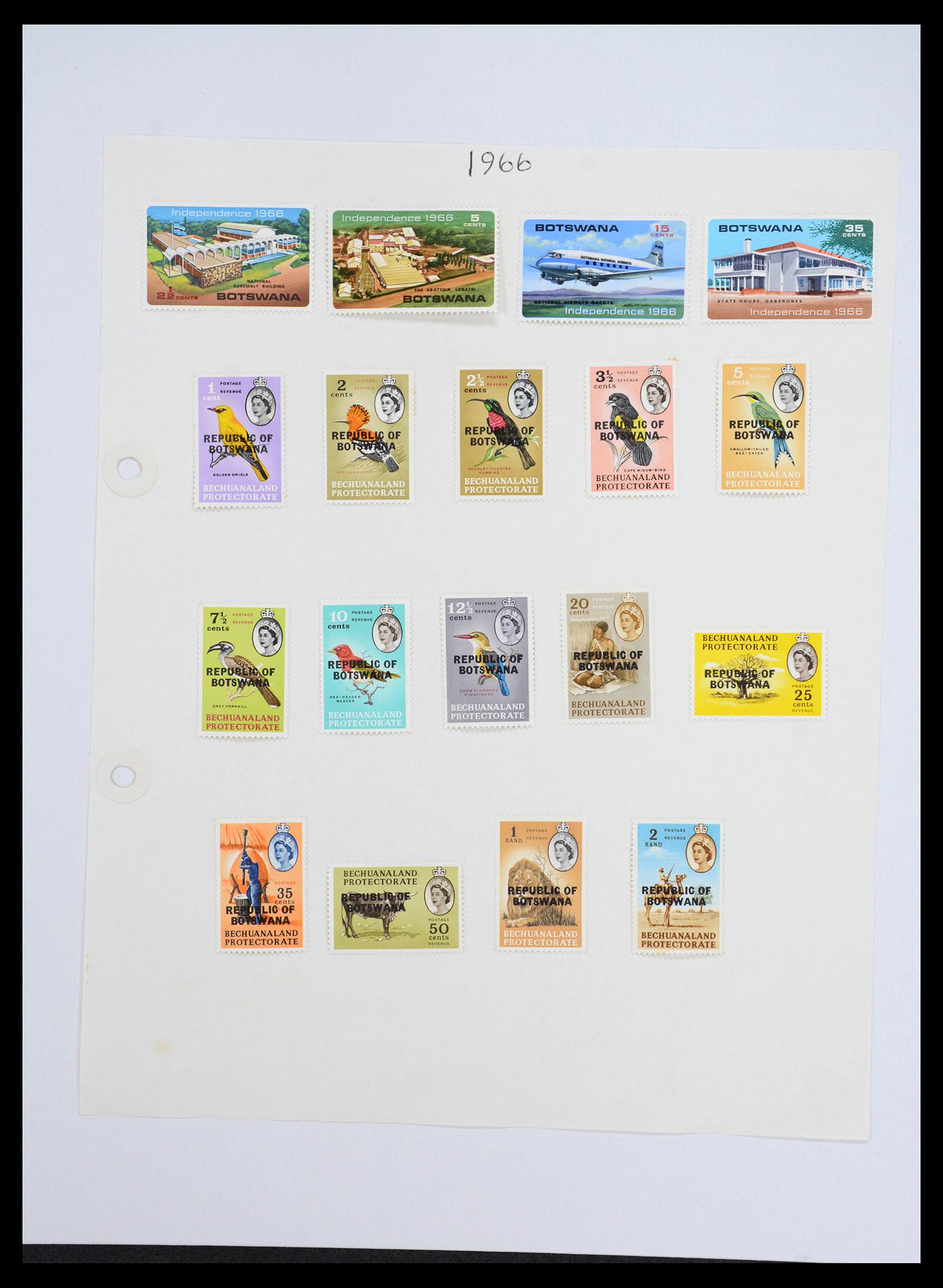 36643 001 - Postzegelverzameling 36643 Botswana 1966-2002.