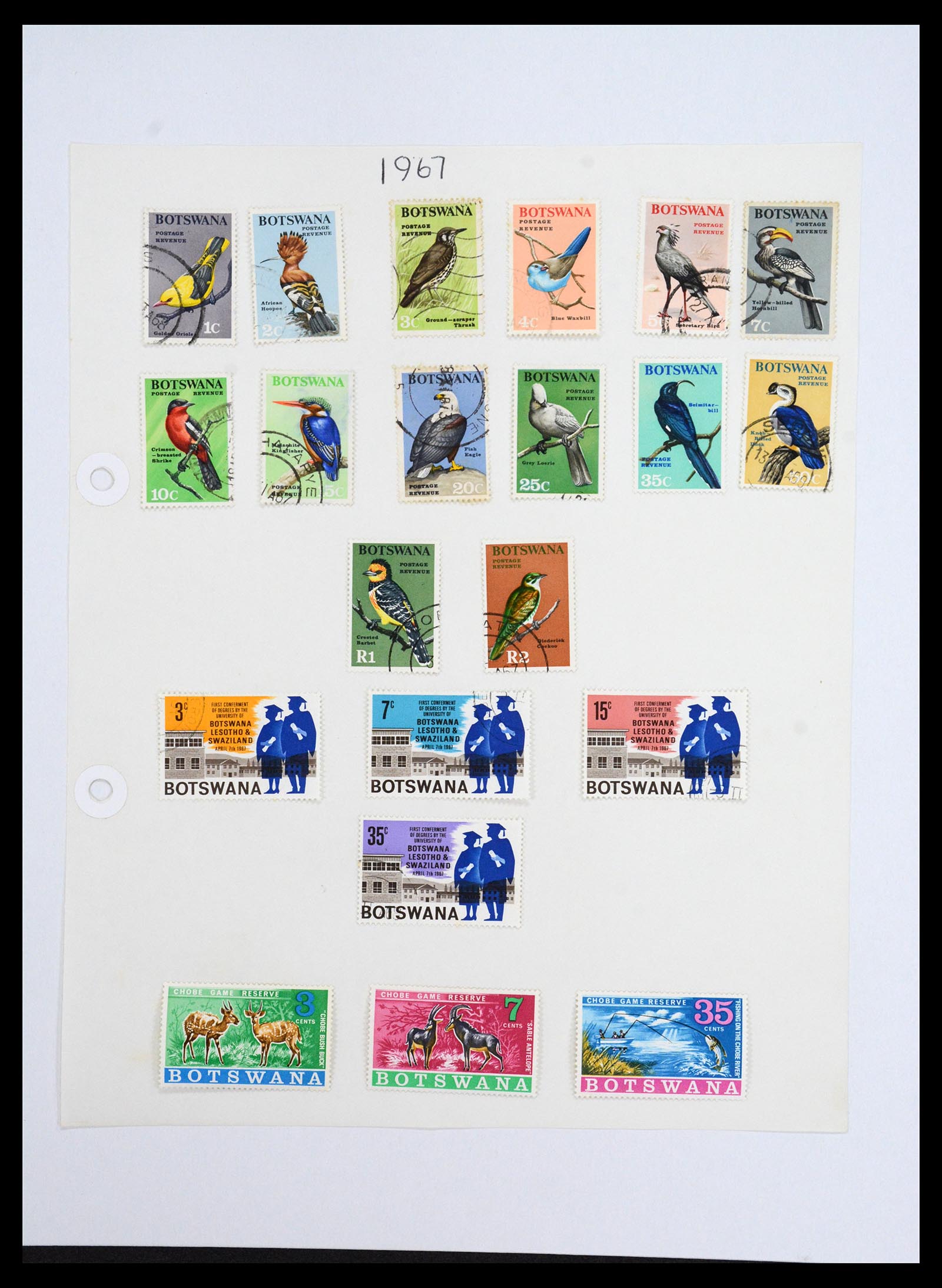 36643 002 - Postzegelverzameling 36643 Botswana 1966-2002.