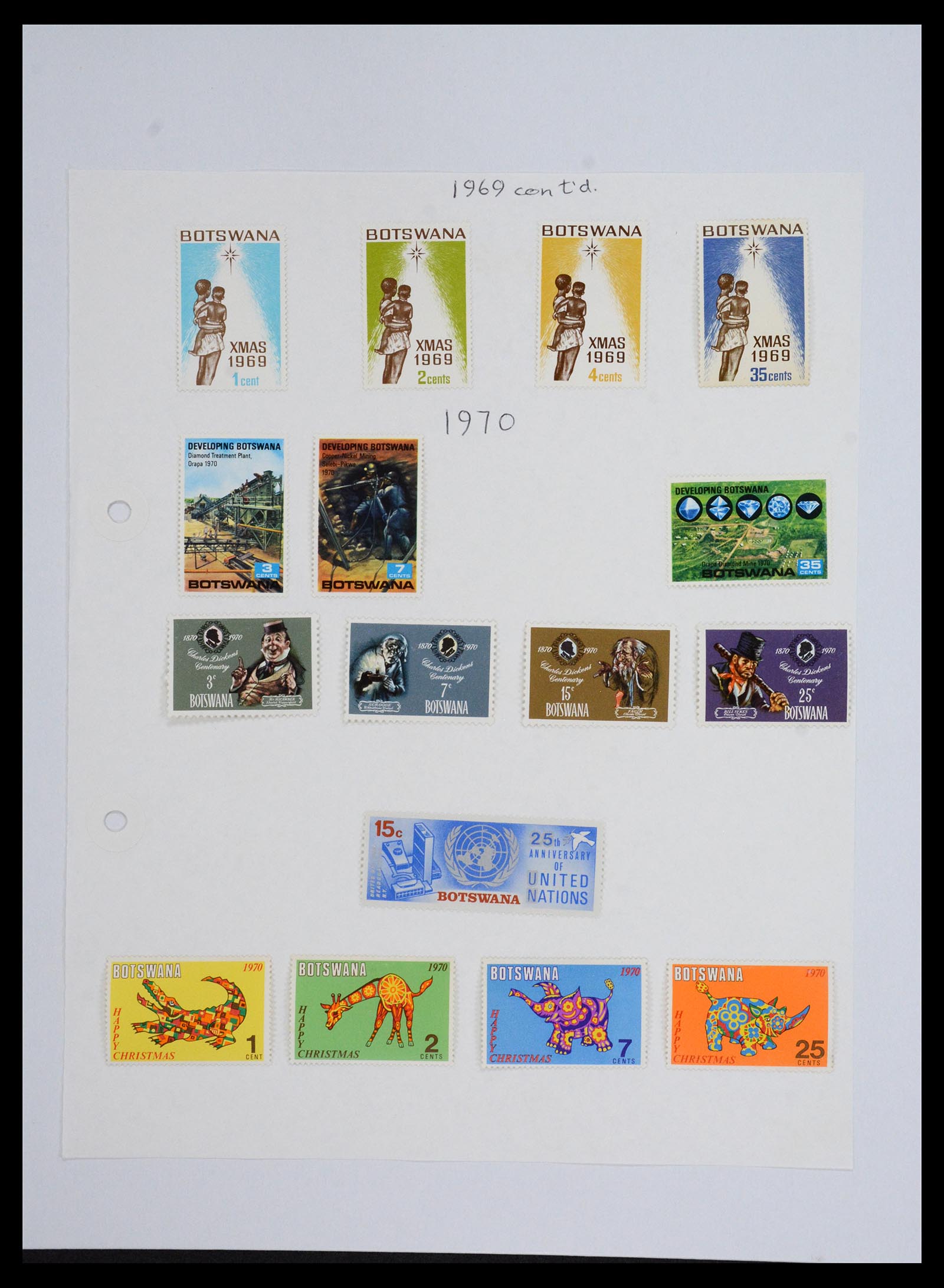 36643 004 - Postzegelverzameling 36643 Botswana 1966-2002.