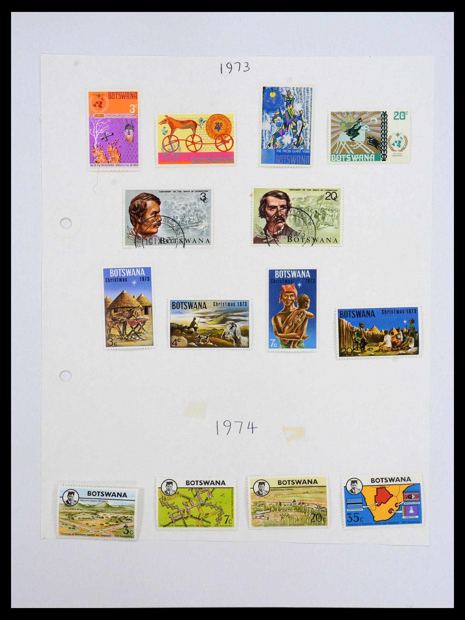 36643 007 - Postzegelverzameling 36643 Botswana 1966-2002.