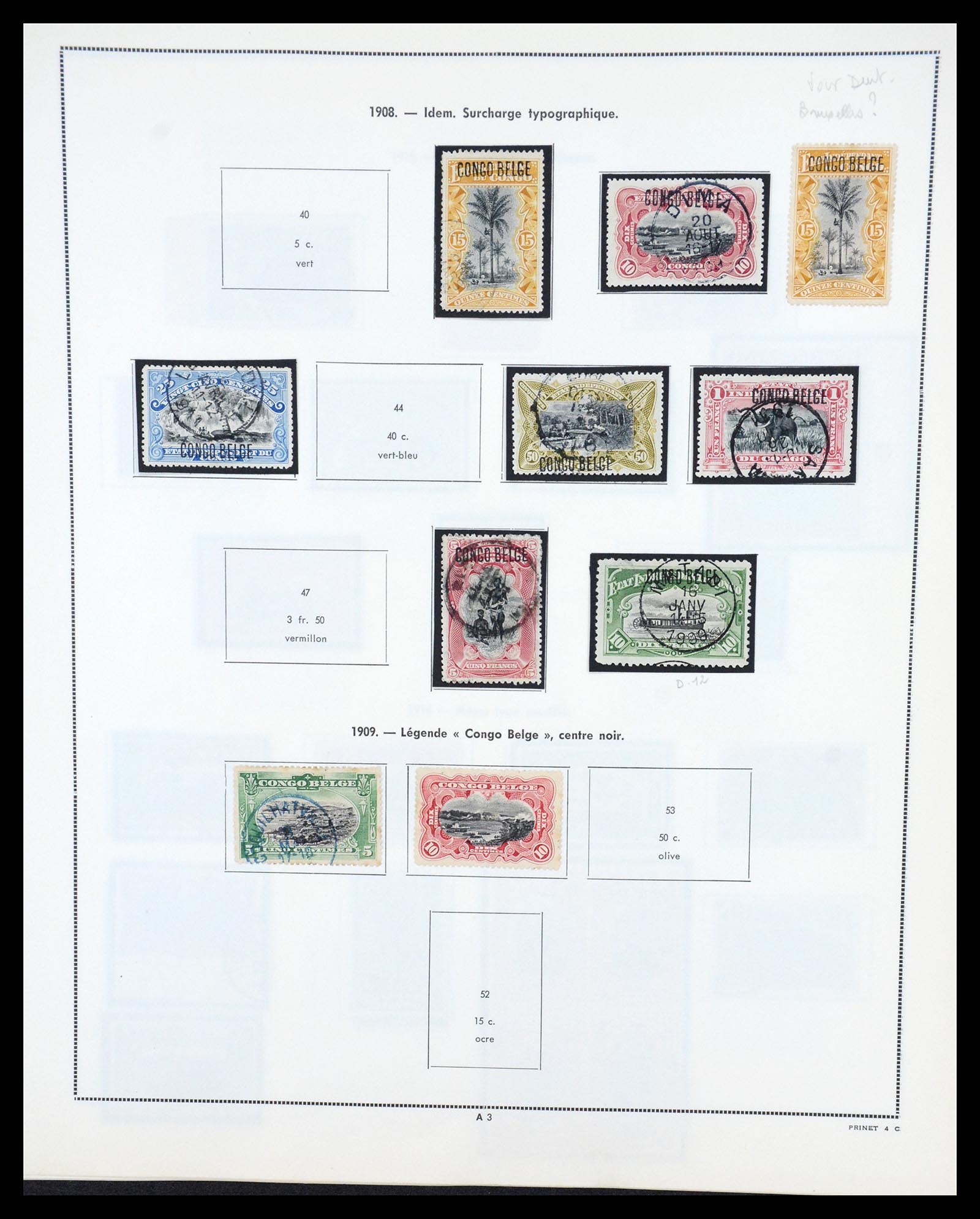 36661 003 - Postzegelverzameling 36661 Belgisch Congo 1885-1961.