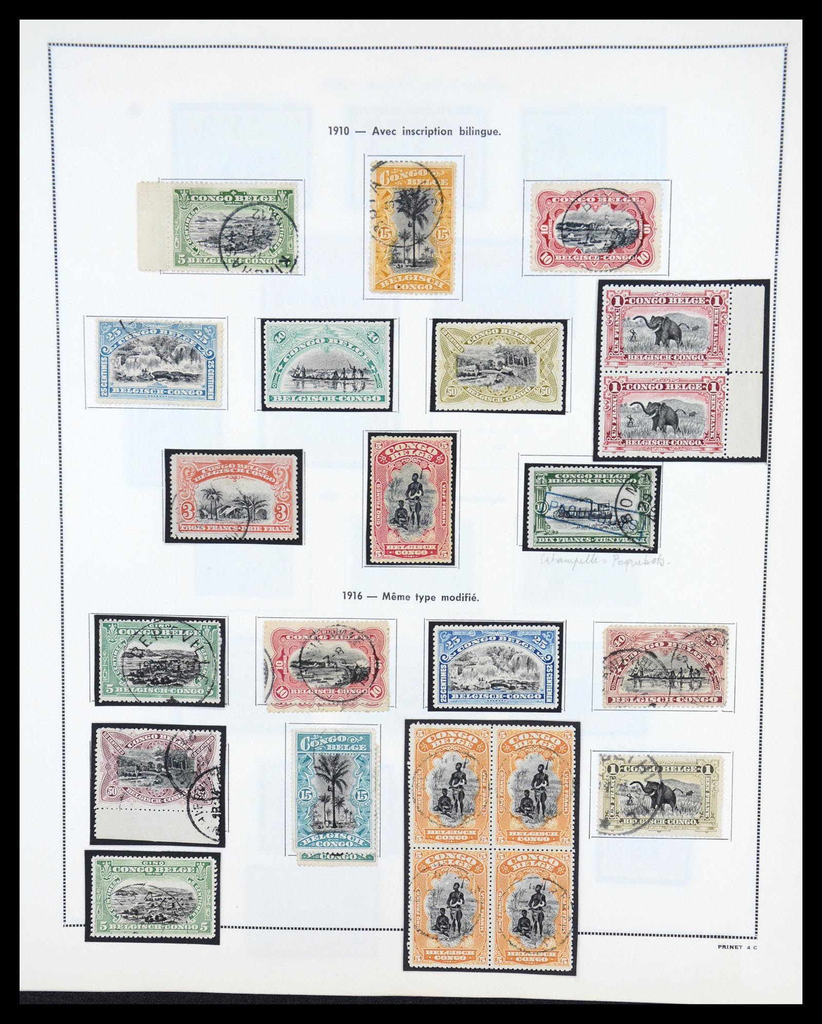 36661 004 - Postzegelverzameling 36661 Belgisch Congo 1885-1961.
