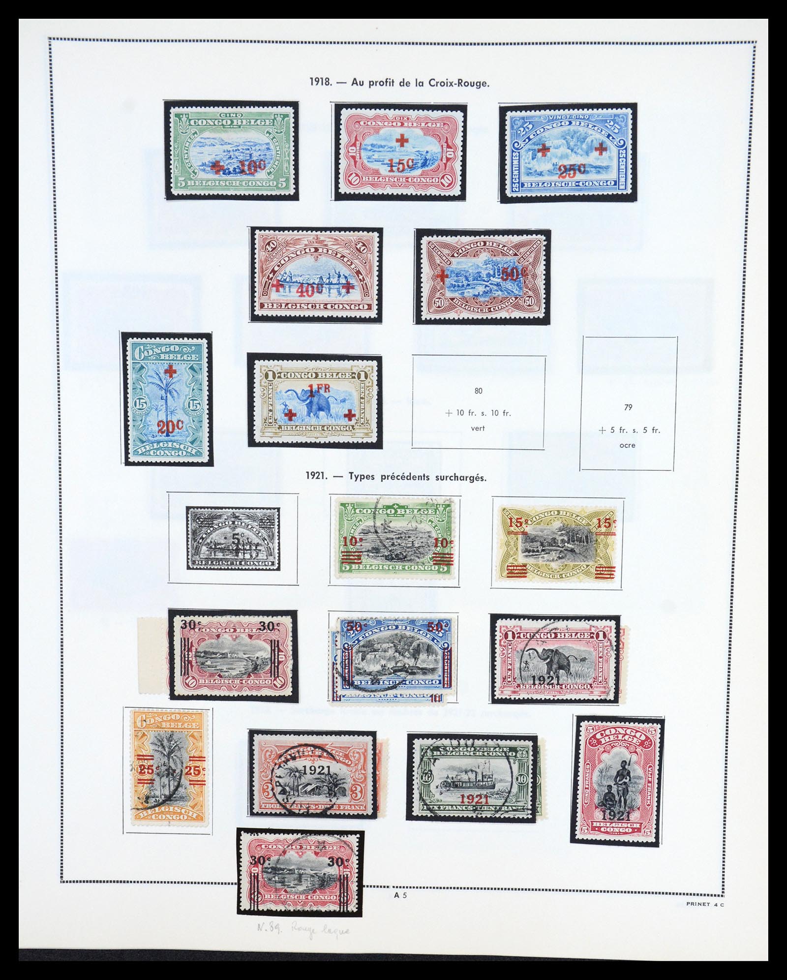 36661 005 - Postzegelverzameling 36661 Belgisch Congo 1885-1961.