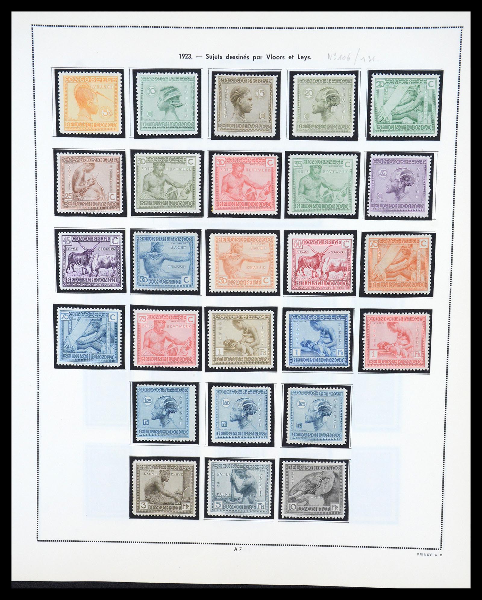 36661 007 - Postzegelverzameling 36661 Belgisch Congo 1885-1961.