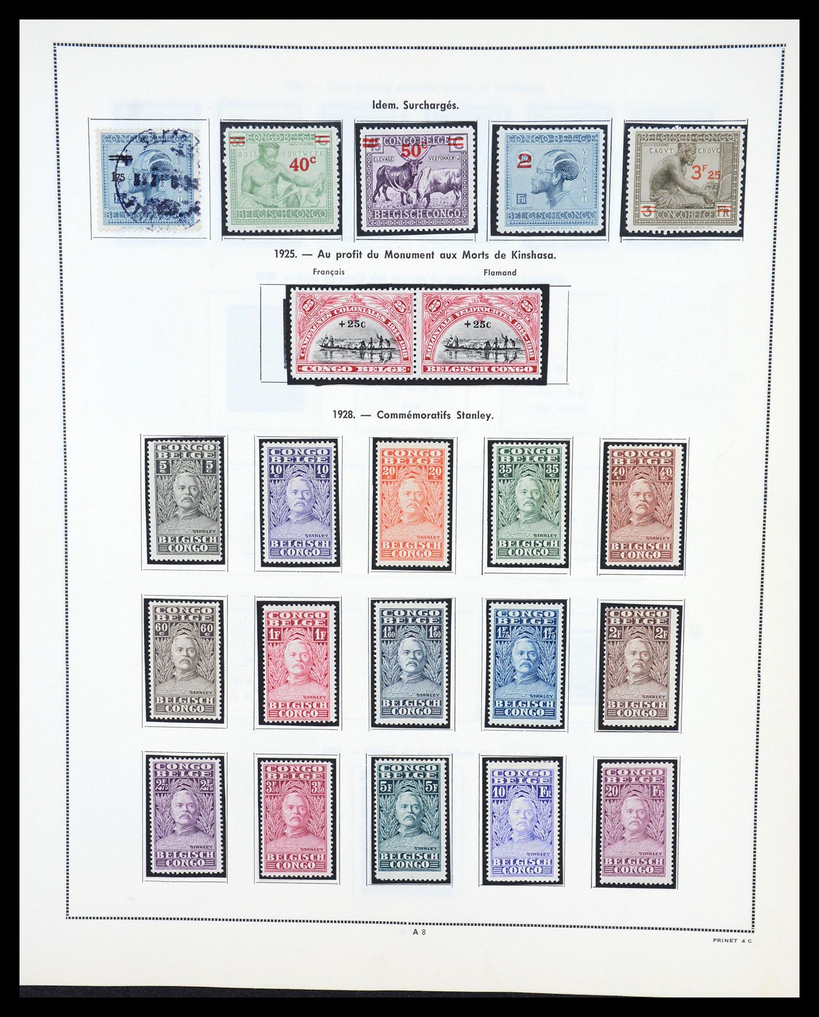 36661 008 - Postzegelverzameling 36661 Belgisch Congo 1885-1961.
