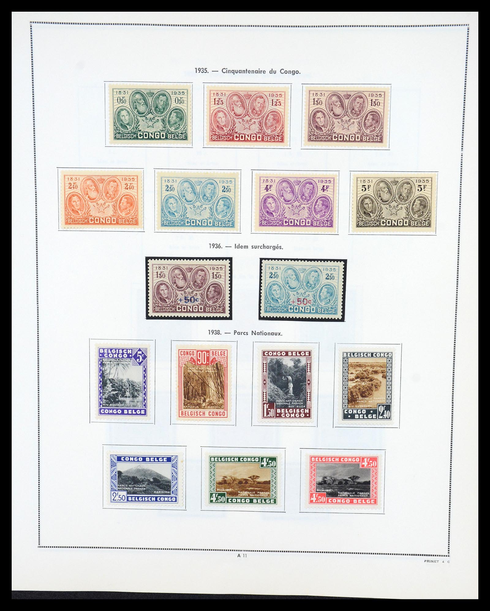 36661 011 - Postzegelverzameling 36661 Belgisch Congo 1885-1961.