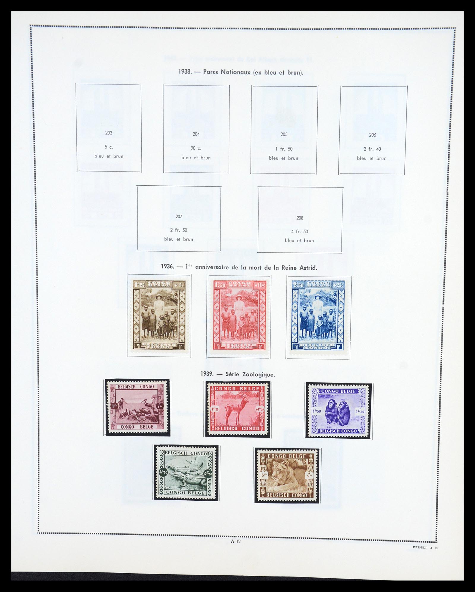 36661 012 - Postzegelverzameling 36661 Belgisch Congo 1885-1961.
