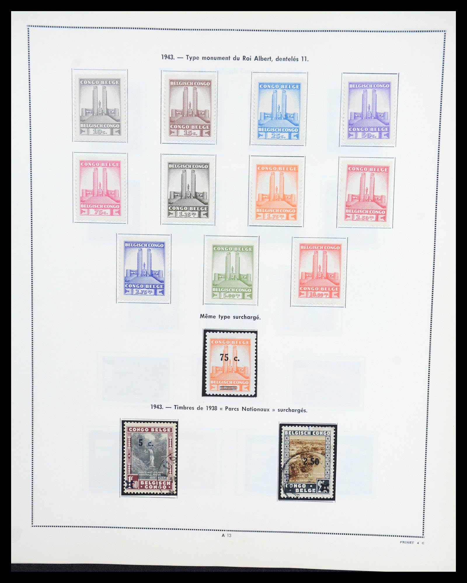 36661 013 - Postzegelverzameling 36661 Belgisch Congo 1885-1961.