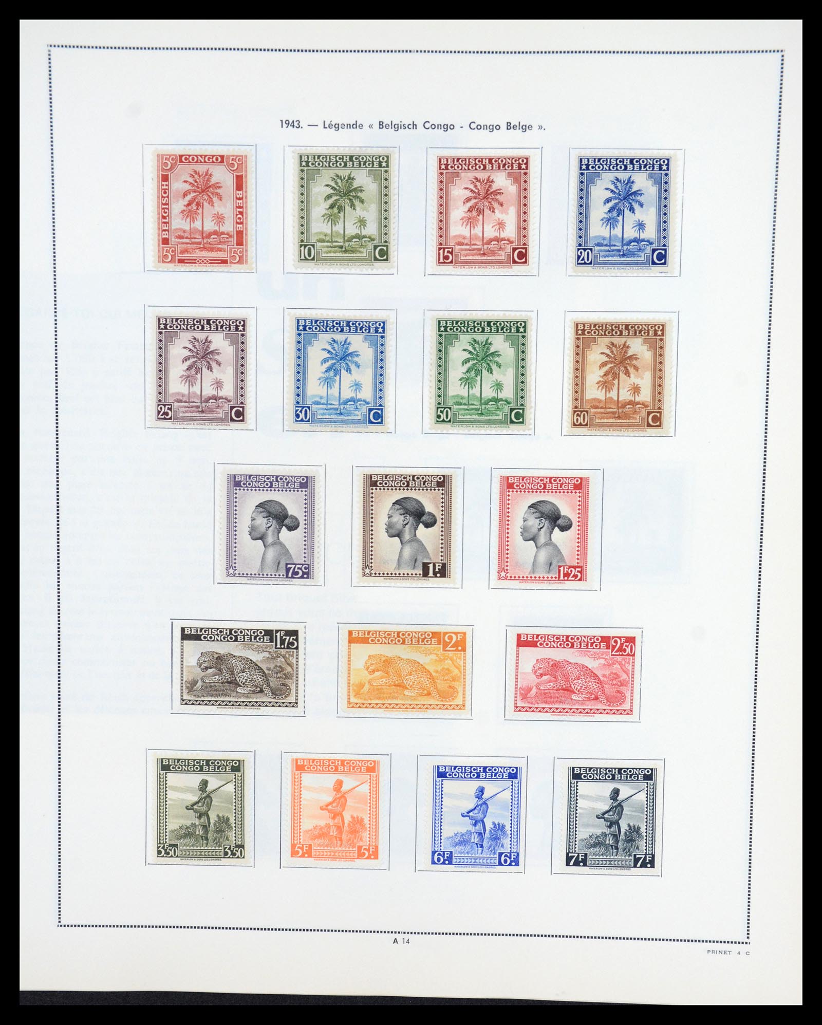 36661 014 - Postzegelverzameling 36661 Belgisch Congo 1885-1961.