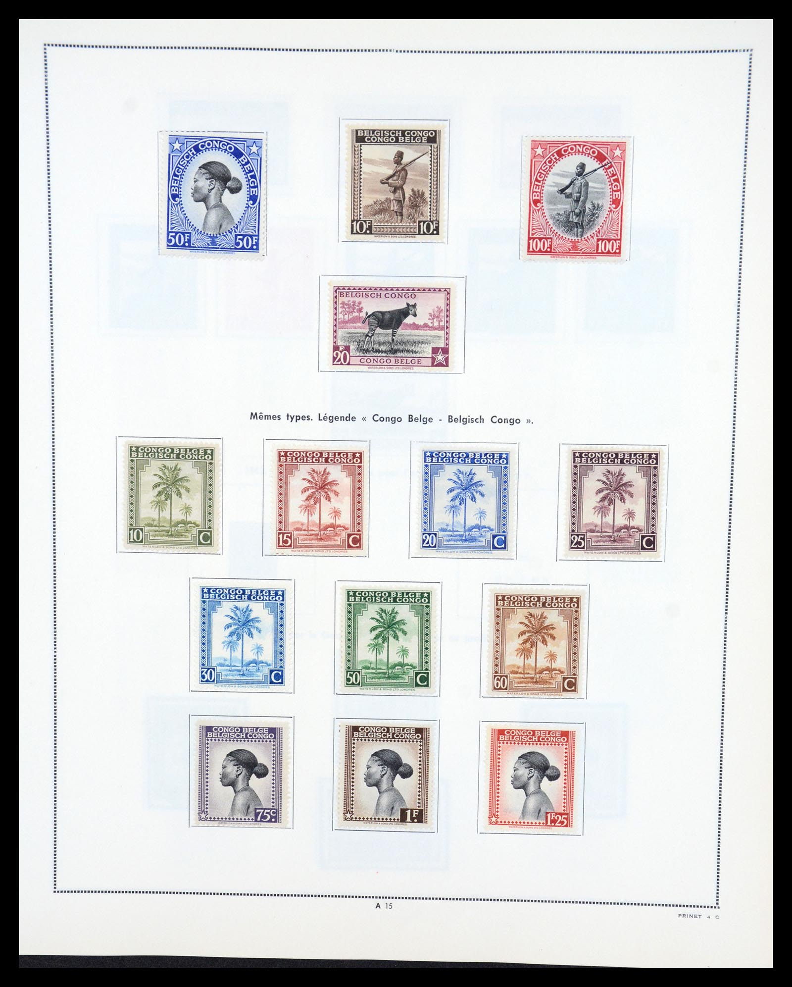 36661 015 - Postzegelverzameling 36661 Belgisch Congo 1885-1961.