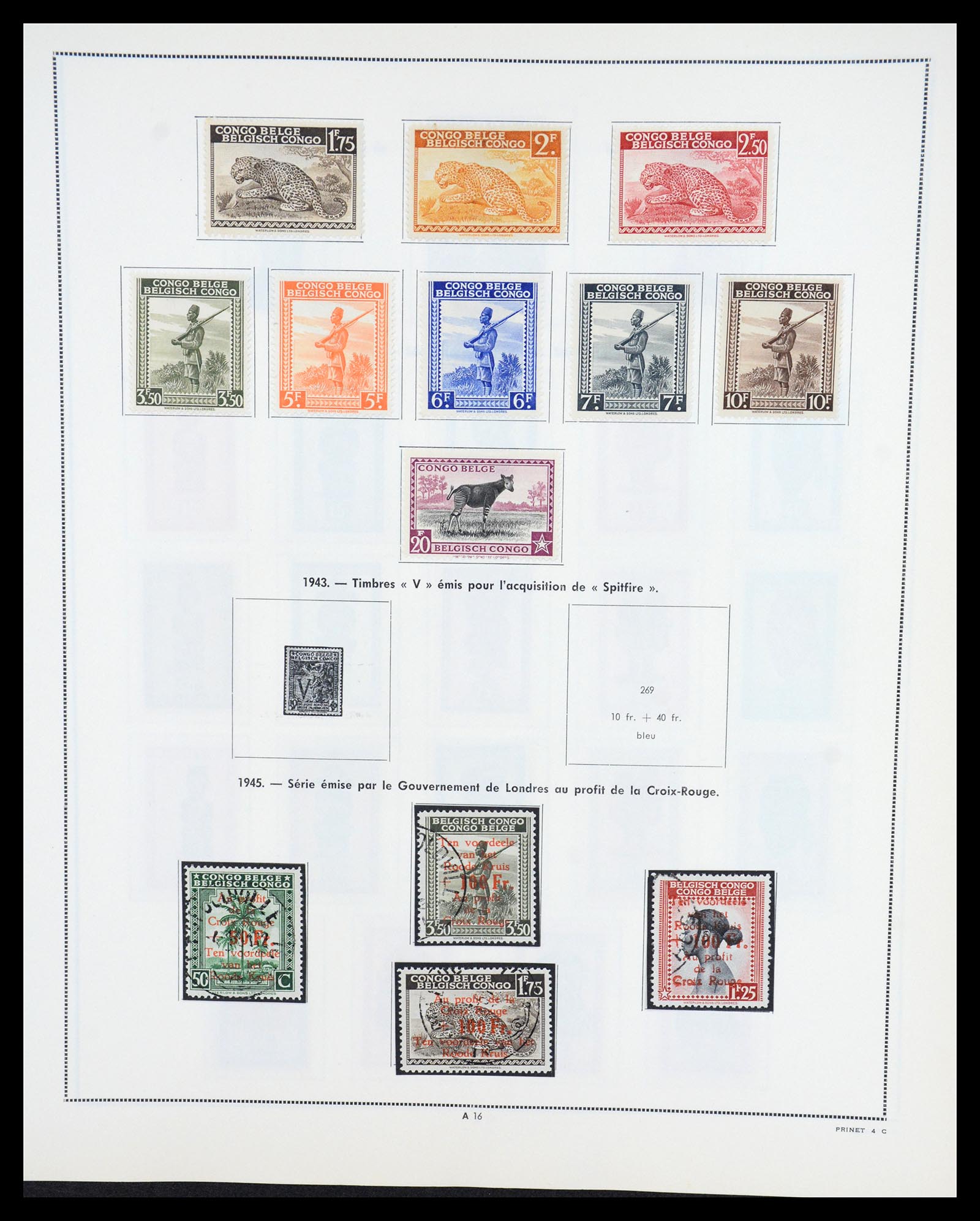36661 016 - Postzegelverzameling 36661 Belgisch Congo 1885-1961.