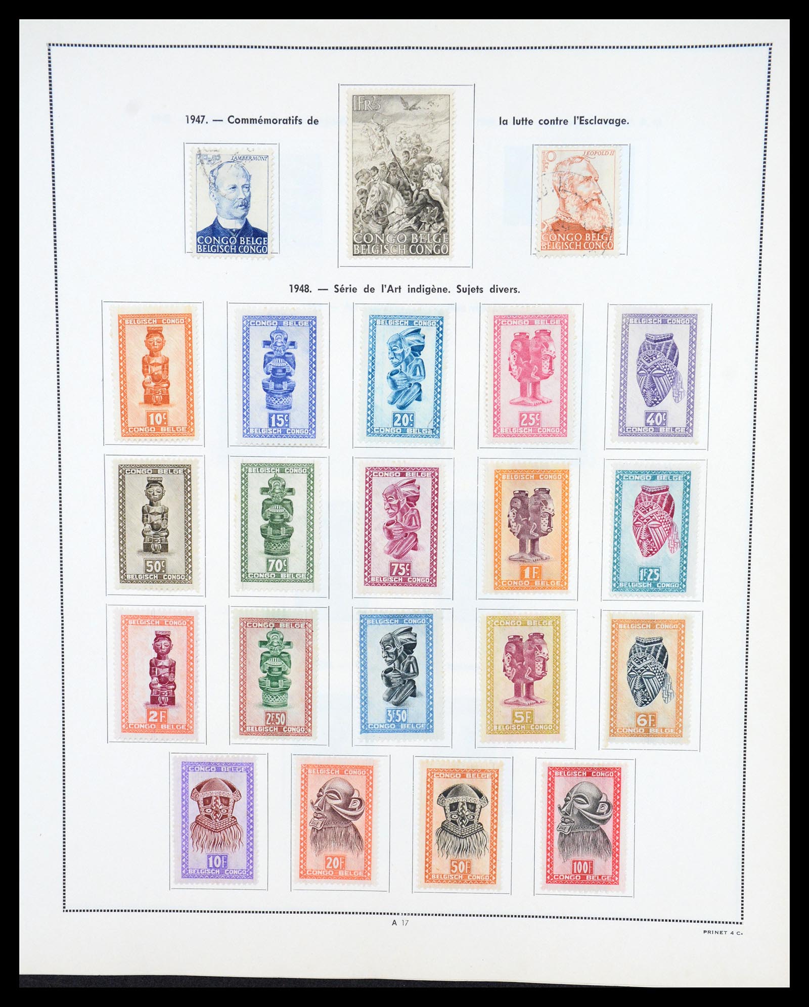 36661 017 - Postzegelverzameling 36661 Belgisch Congo 1885-1961.