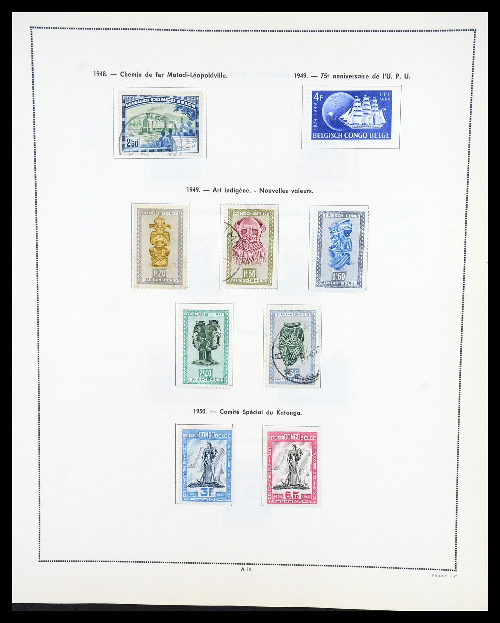36661 018 - Postzegelverzameling 36661 Belgisch Congo 1885-1961.